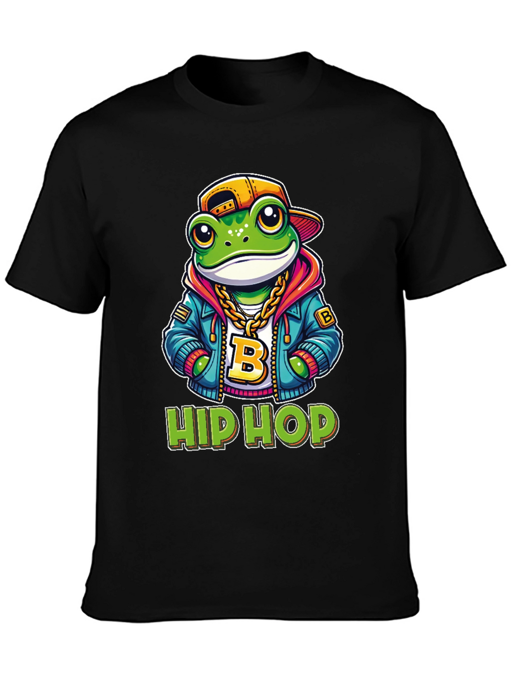 Hip Hop Frog T-Shirt - Cool Cartoon Graphic Tee