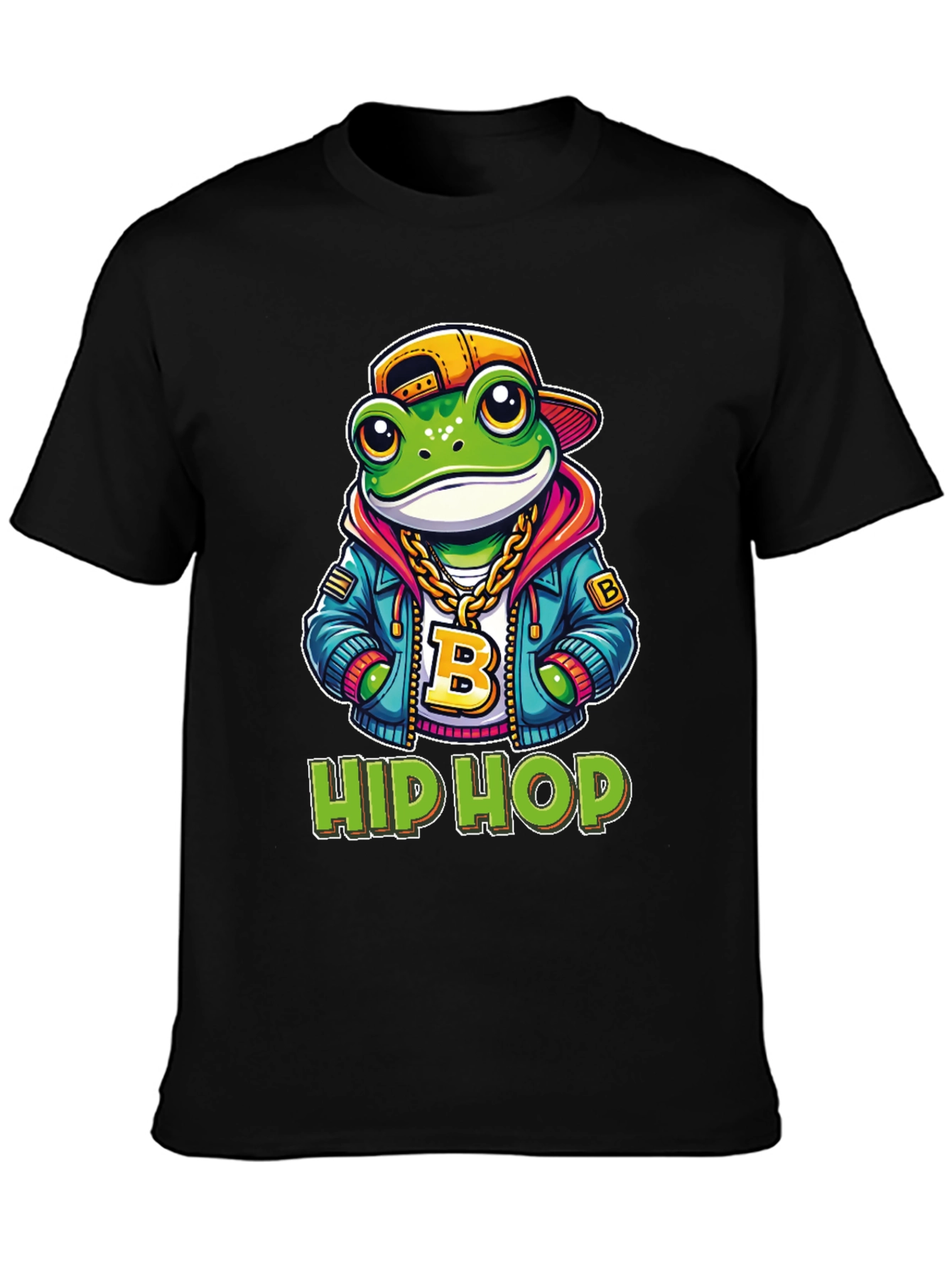 Hip Hop Frog T-Shirt - Cool Cartoon Graphic Tee