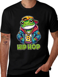 Hip Hop Frog T-Shirt - Cool Cartoon Graphic Tee
