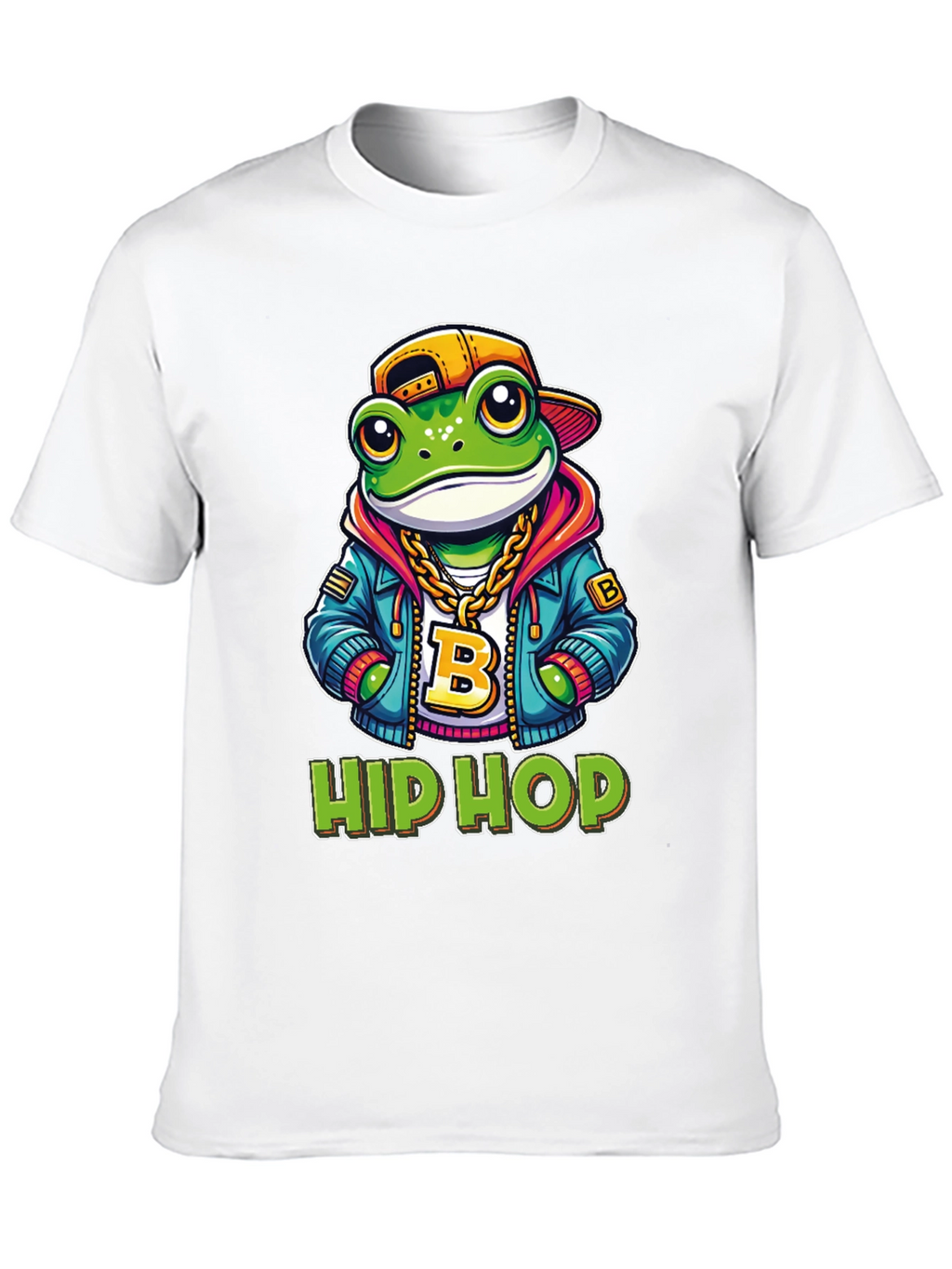 Hip Hop Frog T-Shirt - Cool Cartoon Graphic Tee
