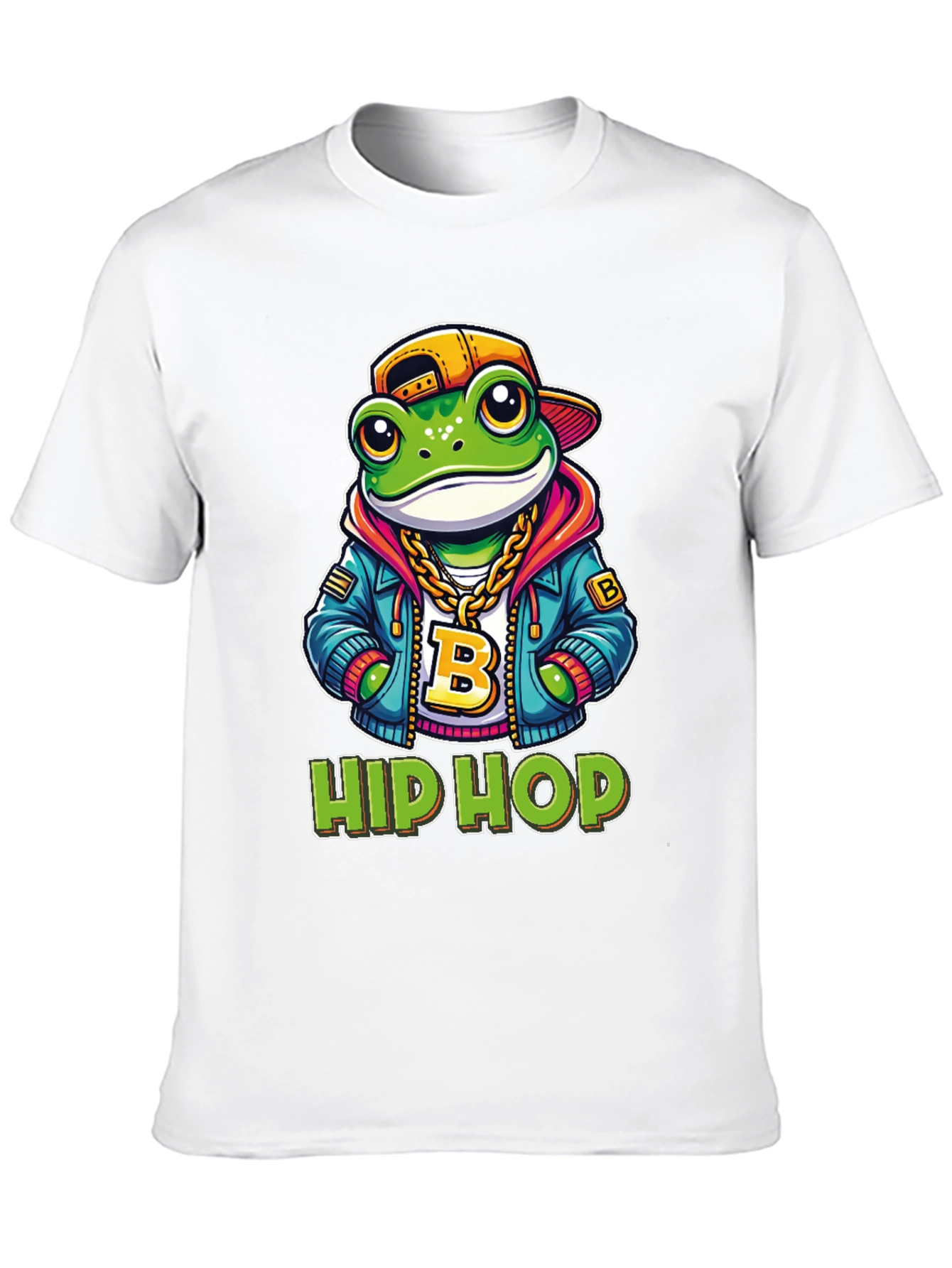 Hip Hop Frog T-Shirt - Cool Cartoon Graphic Tee