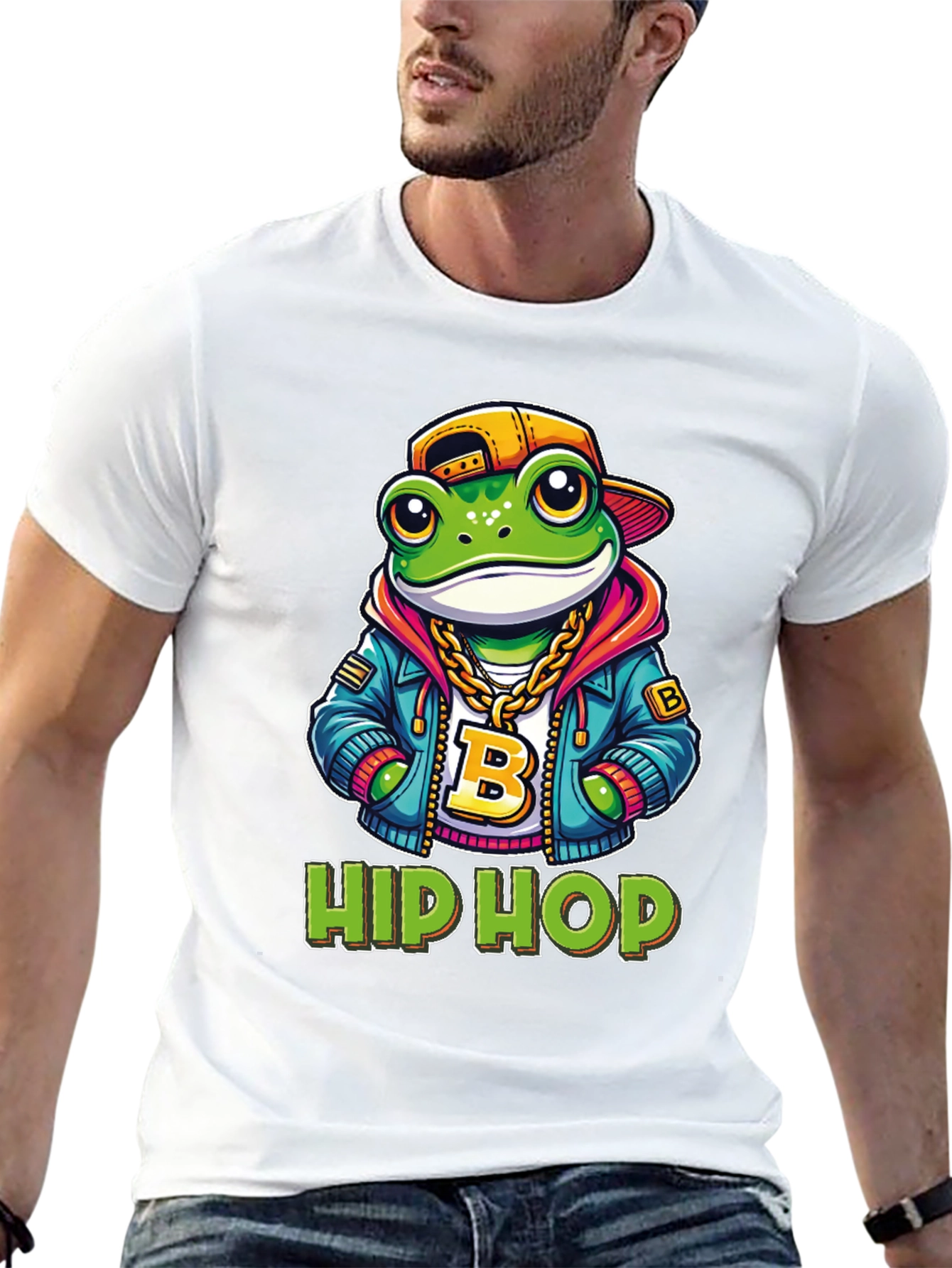 Hip Hop Frog T-Shirt - Cool Cartoon Graphic Tee