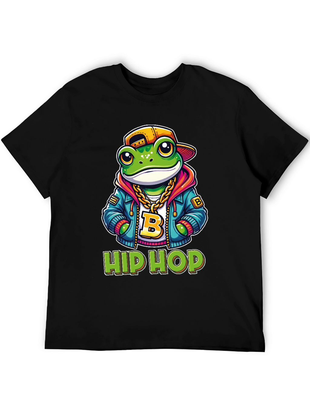Hip Hop Frog T-Shirt - Cool Cartoon Graphic Tee