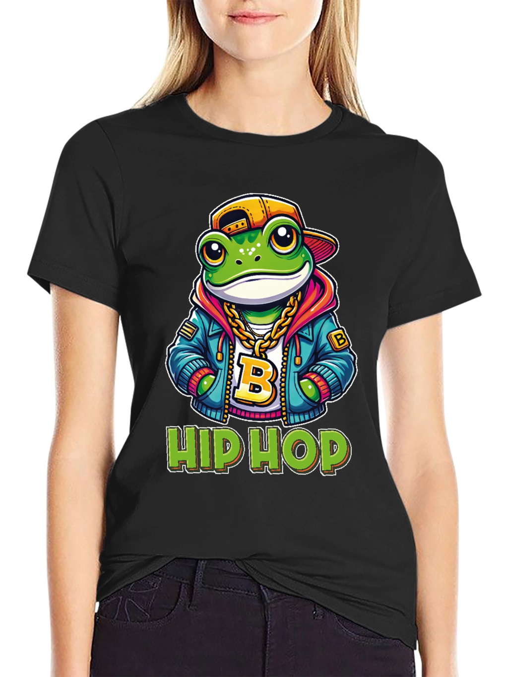 Hip Hop Frog T-Shirt - Cool Cartoon Graphic Tee
