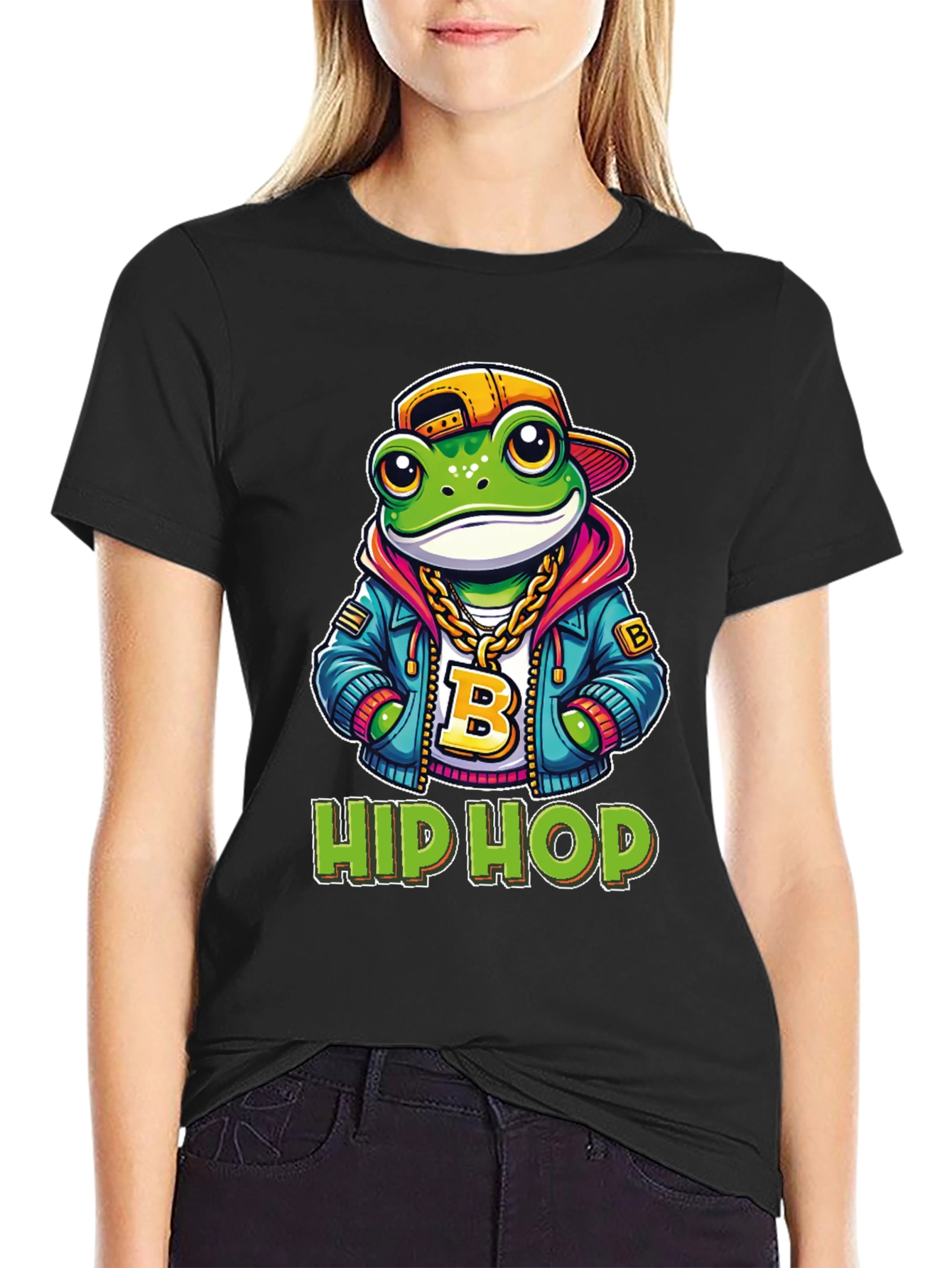 Hip Hop Frog T-Shirt - Cool Cartoon Graphic Tee