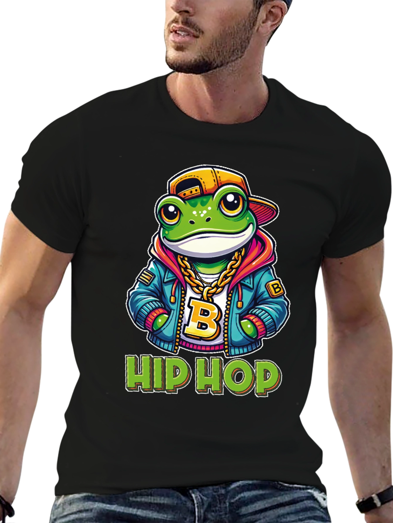 Hip Hop Frog T-Shirt - Cool Cartoon Graphic Tee