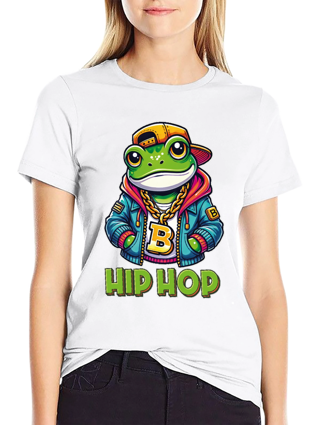 Hip Hop Frog T-Shirt - Cool Cartoon Graphic Tee