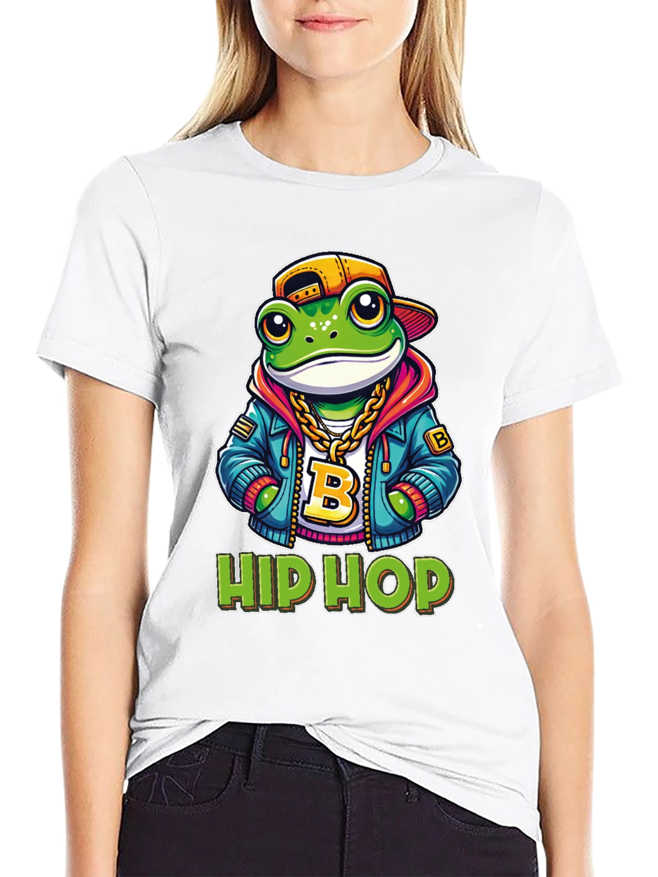 Hip Hop Frog T-Shirt - Cool Cartoon Graphic Tee