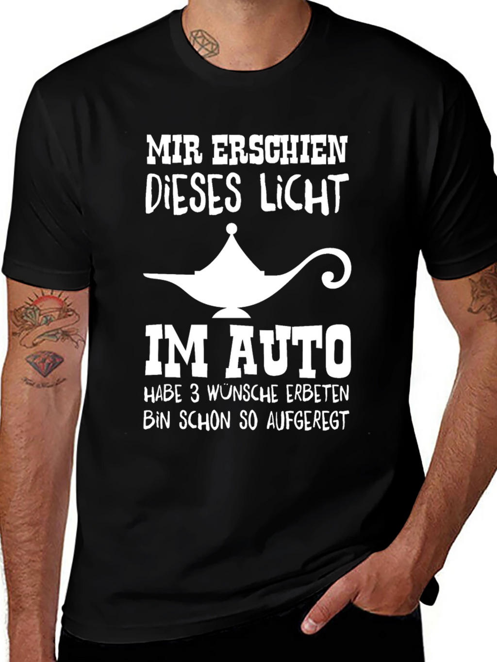 Funny Car Genie T-Shirt - 3 Wishes!