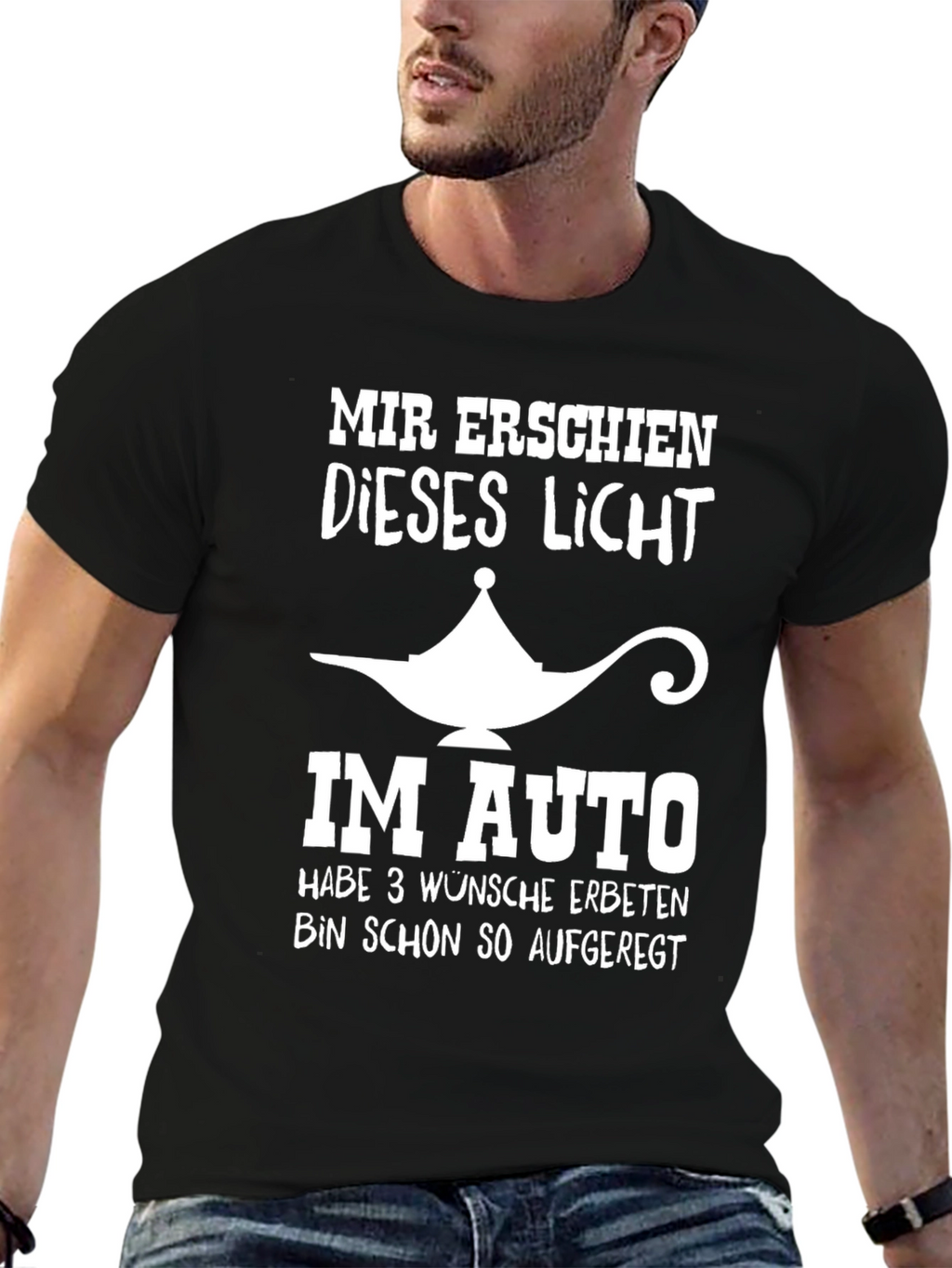 Funny Car Genie T-Shirt - 3 Wishes!