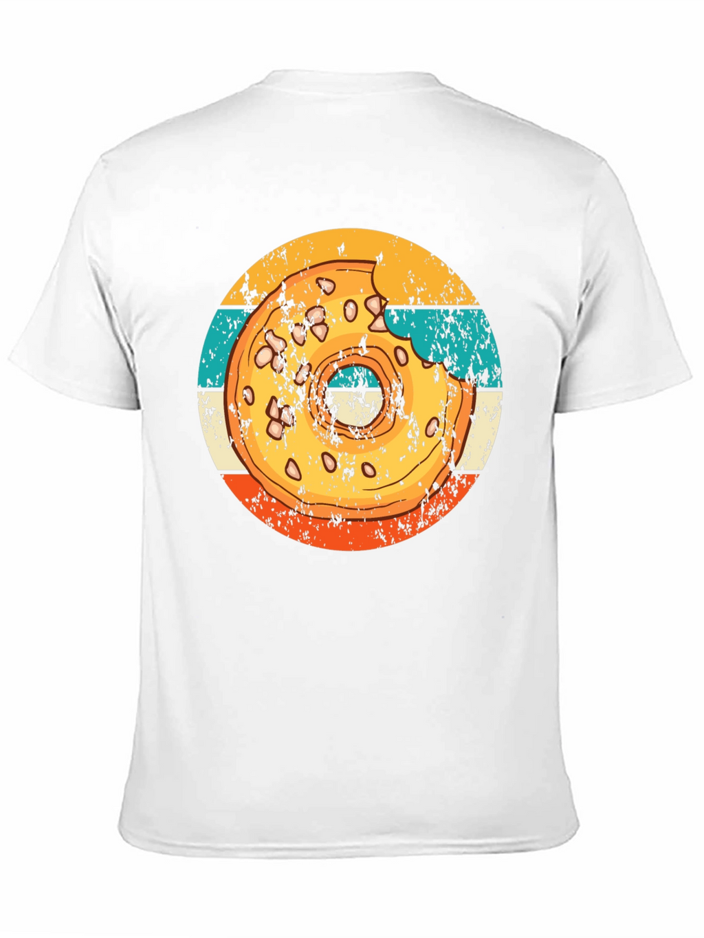 Retro Donut Graphic T-Shirt - Bite Taken!