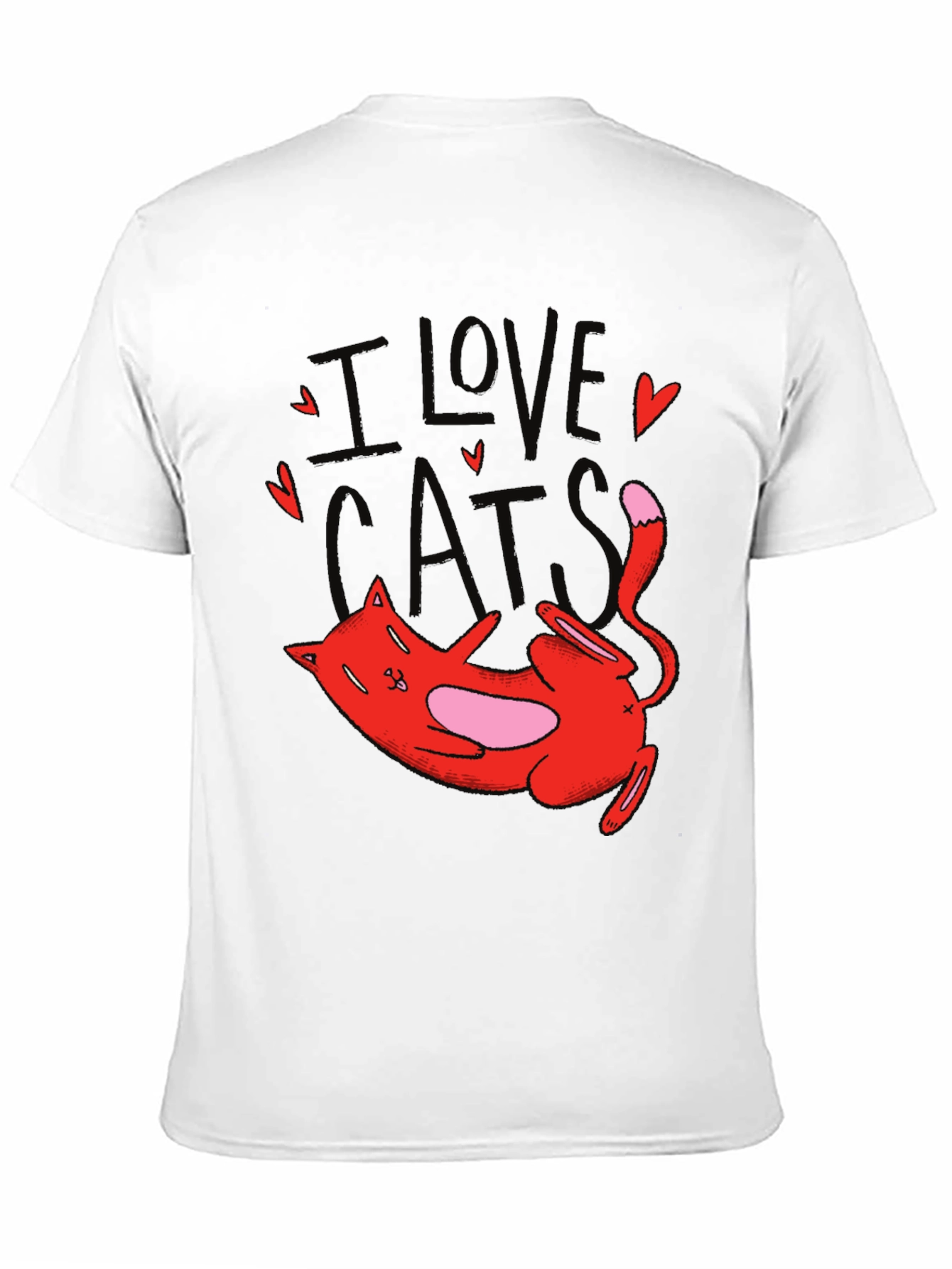 I Love Cats Graphic T-Shirt Cute Cat Tee