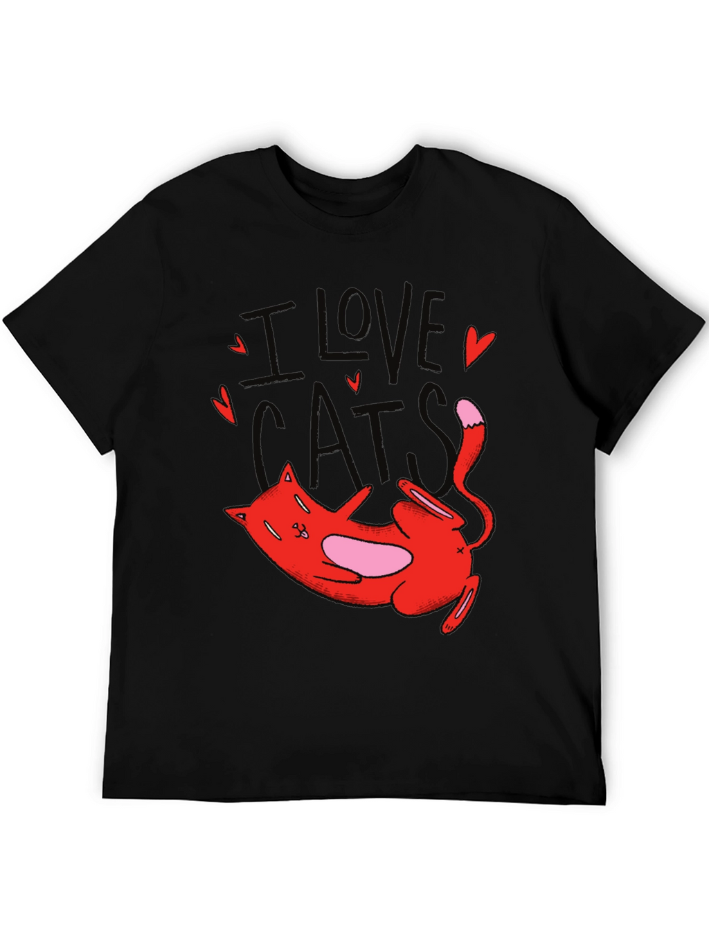 I Love Cats Graphic T-Shirt Cute Cat Tee