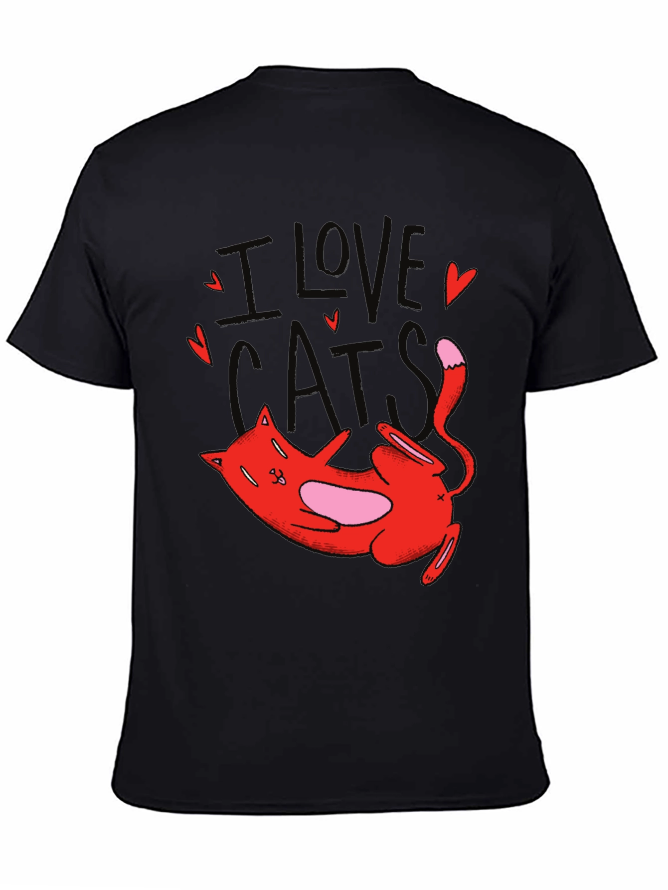 I Love Cats Graphic T-Shirt Cute Cat Tee