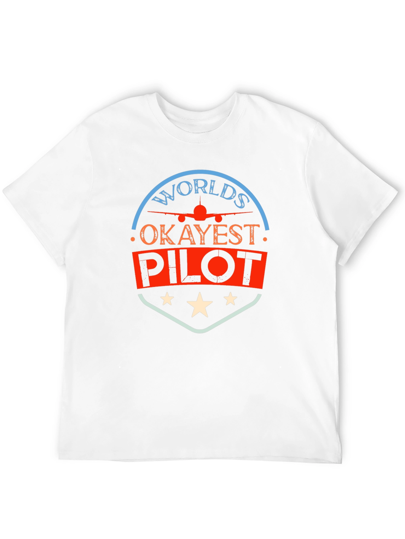 Worlds Okayest Pilot Black T-Shirt