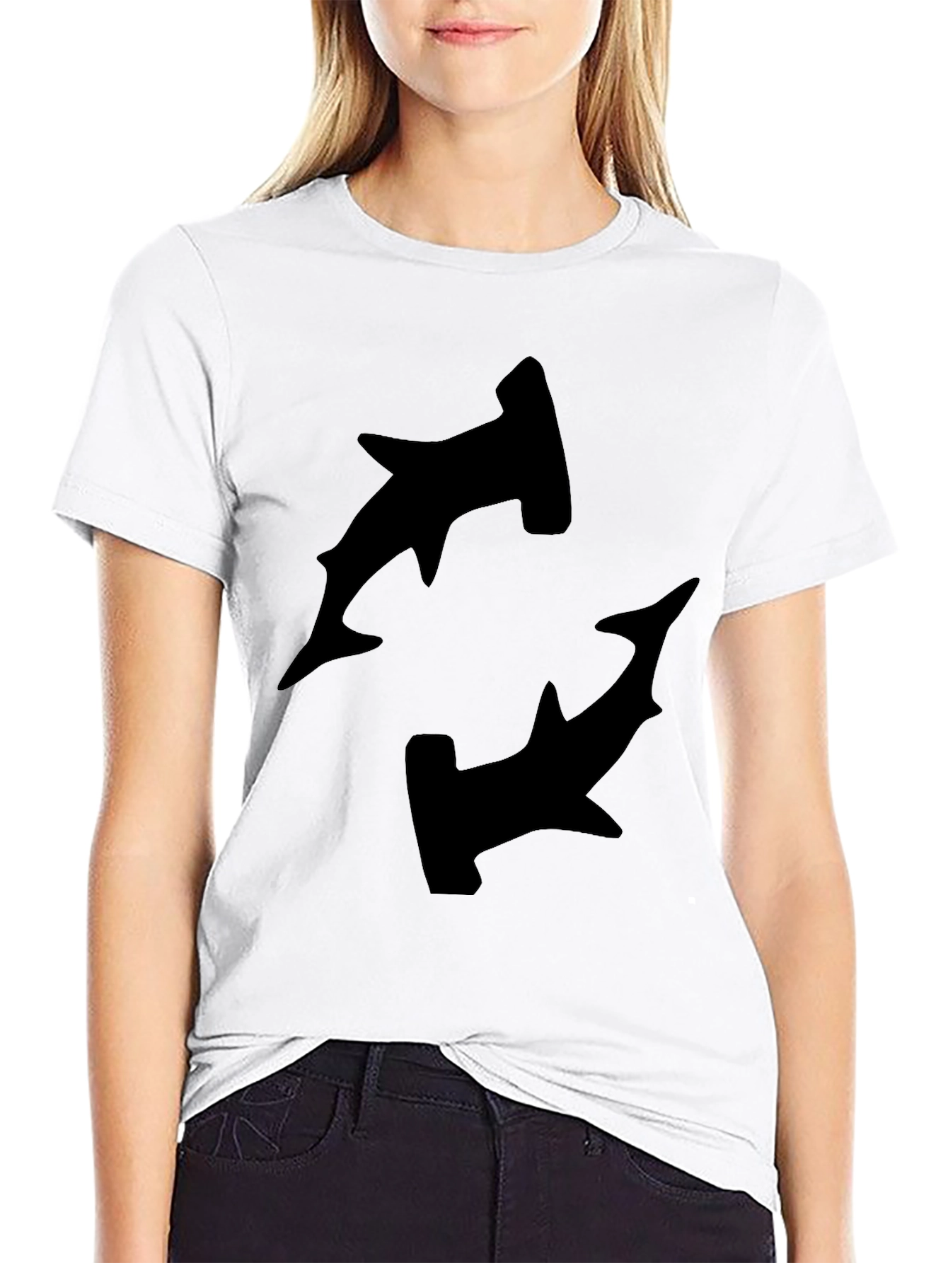 Hammerhead Shark Graphic Black T-Shirt