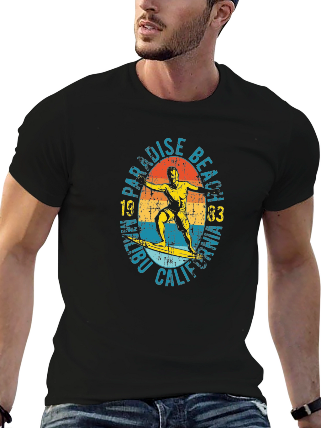 Paradise Beach Malibu 1983 Graphic T-Shirt