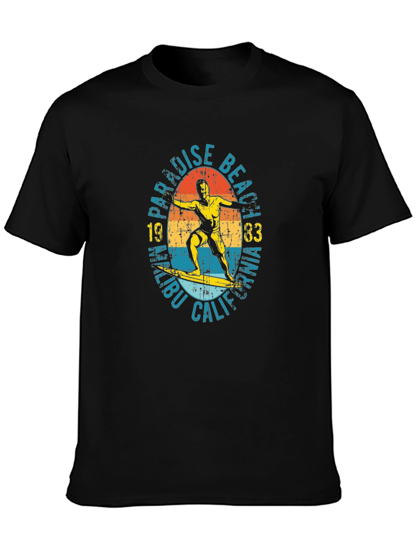 Paradise Beach Malibu 1983 Graphic T-Shirt