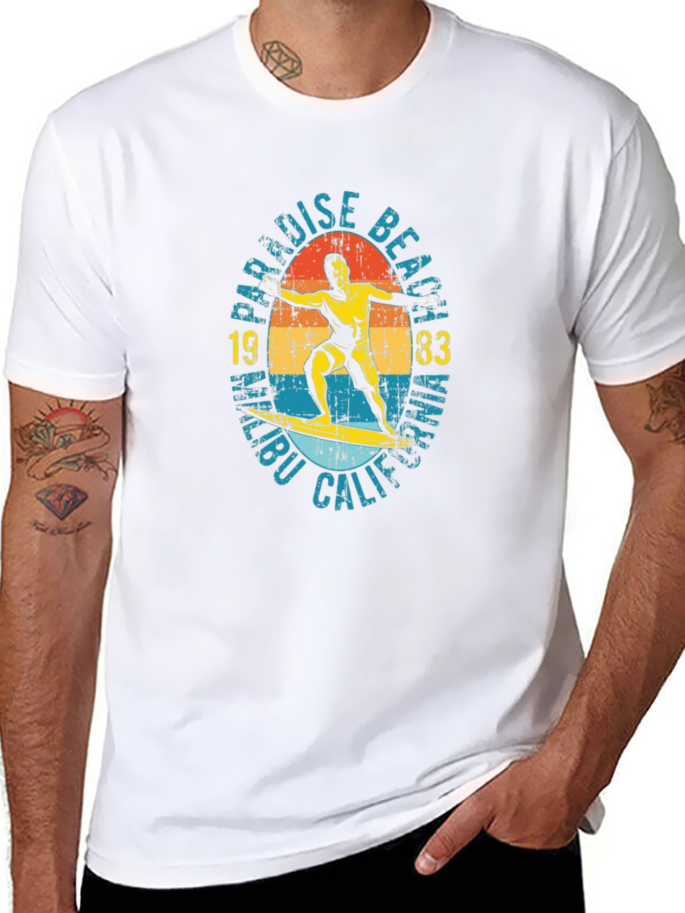 Paradise Beach Malibu 1983 Graphic T-Shirt