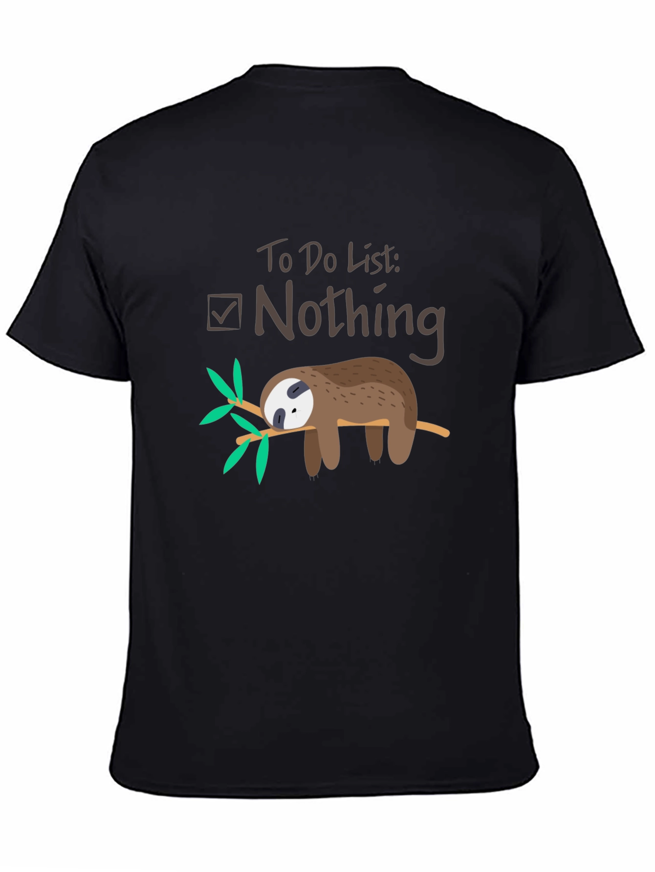 Lazy Sloth To Do List Funny Graphic Tee