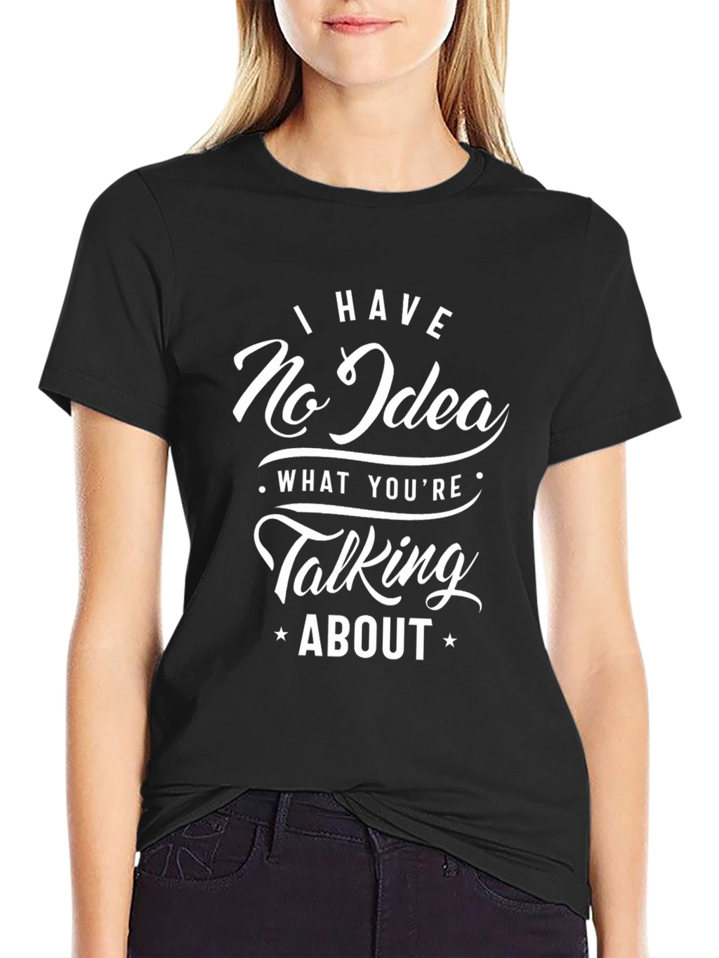 Funny No Idea Graphic T-Shirt - Black Cotton Tee