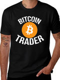Bitcoin Trader Black T-Shirt Crypto Cryptocurrency Tee