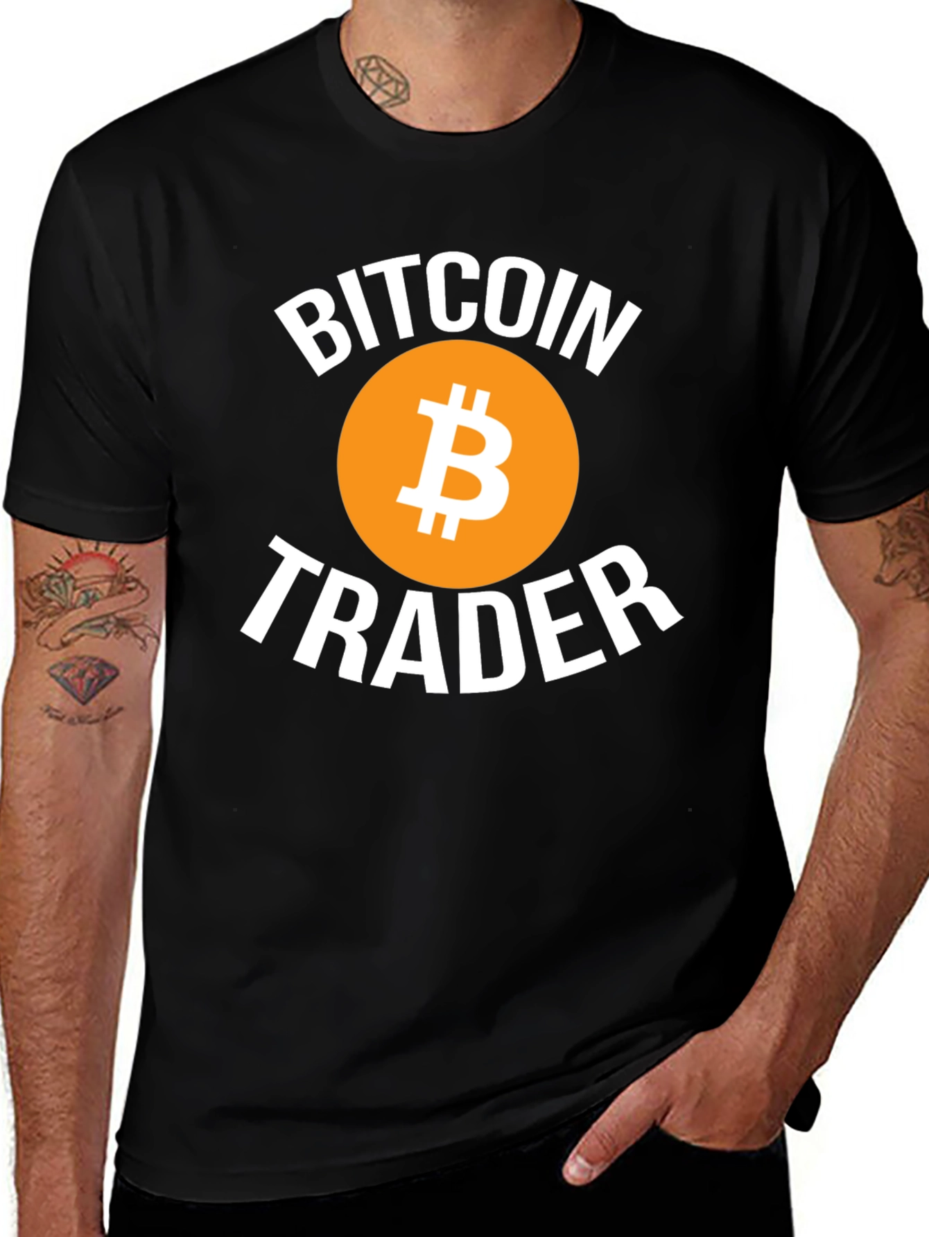 Bitcoin Trader Black T-Shirt Crypto Cryptocurrency Tee