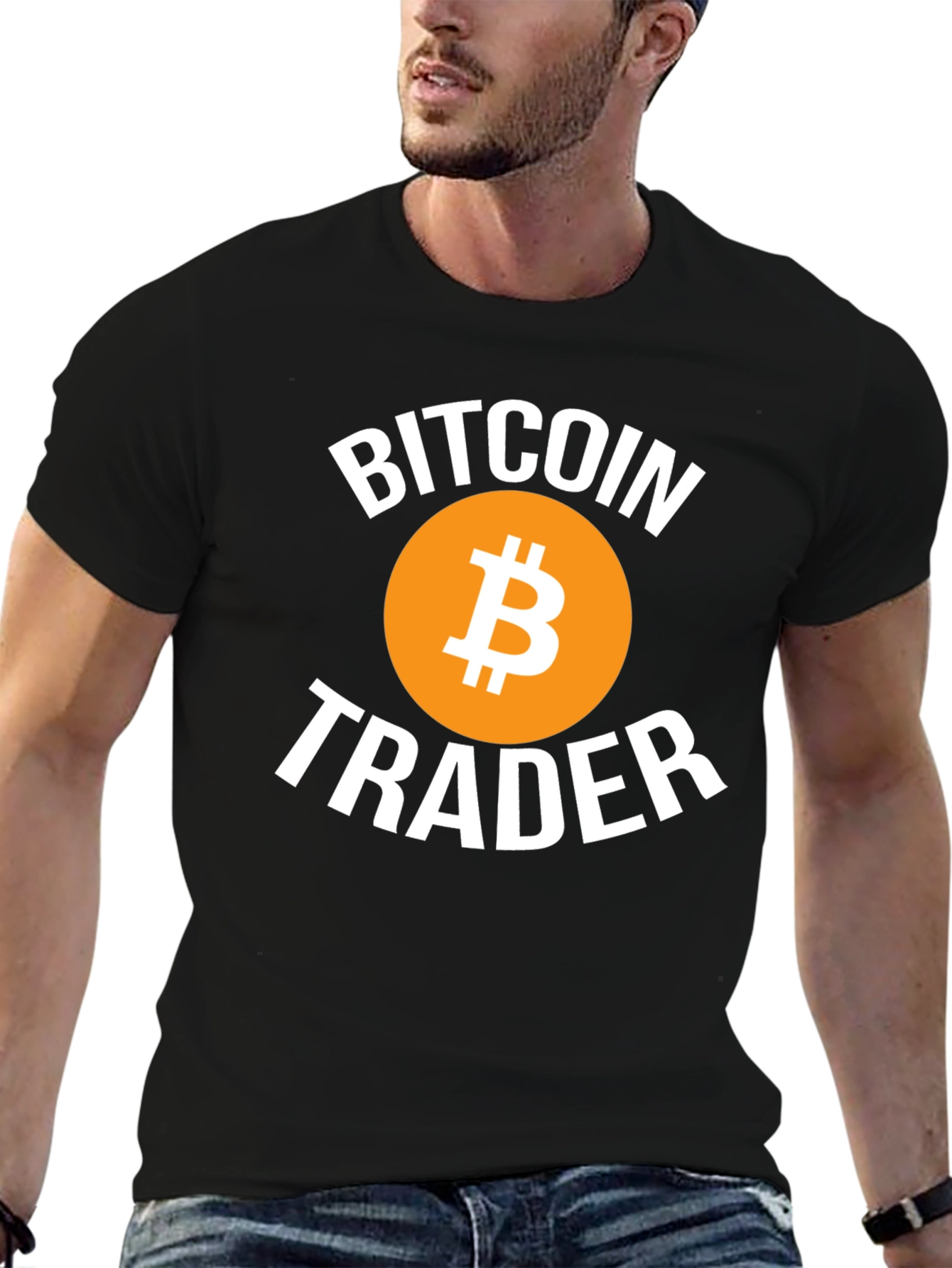 Bitcoin Trader Black T-Shirt Crypto Cryptocurrency Tee