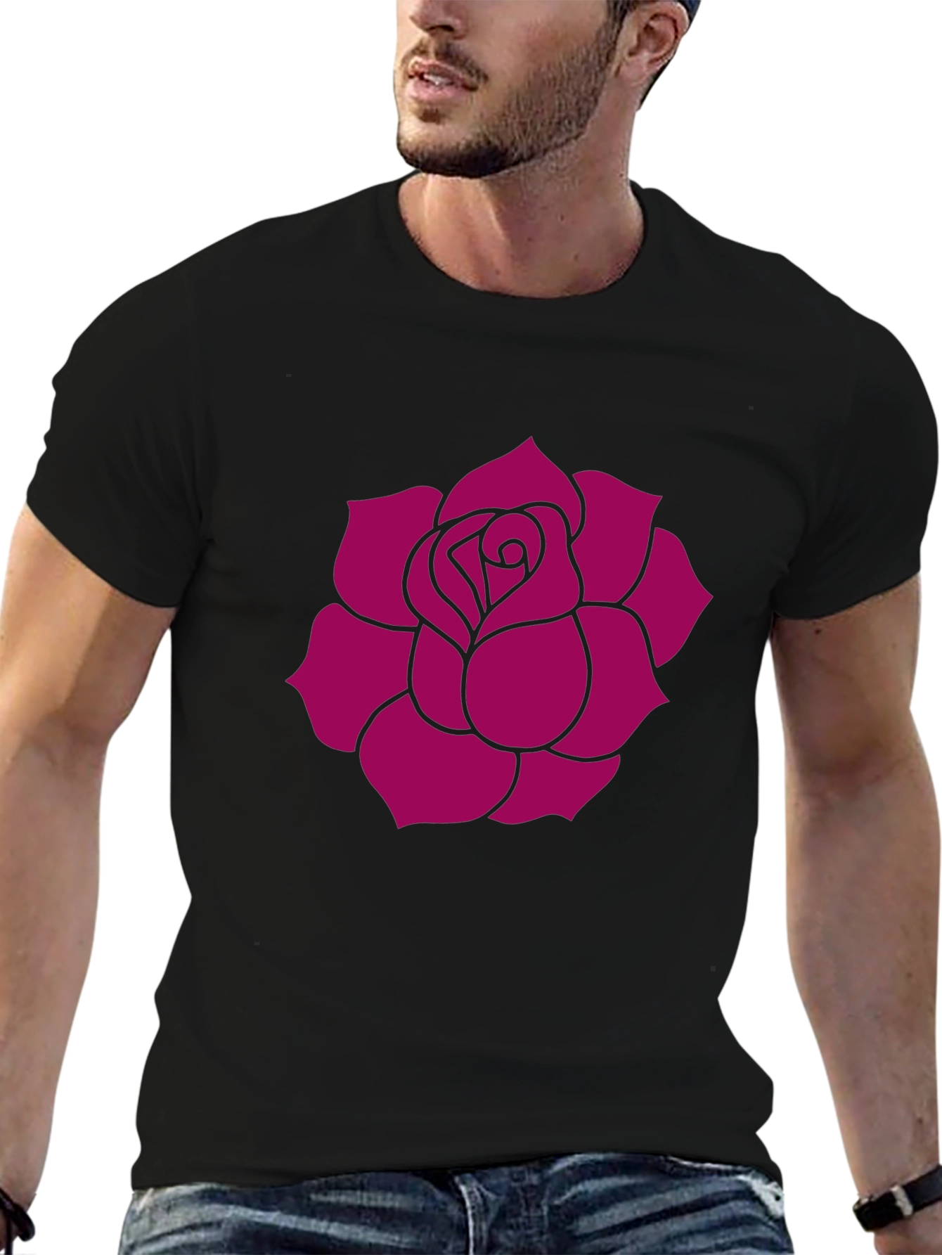 Black Rose Graphic Tee - Stylish Casual Wear