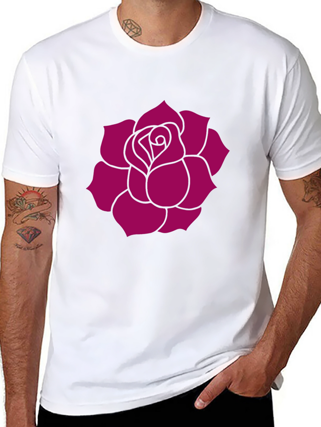 Black Rose Graphic Tee - Stylish Casual Wear