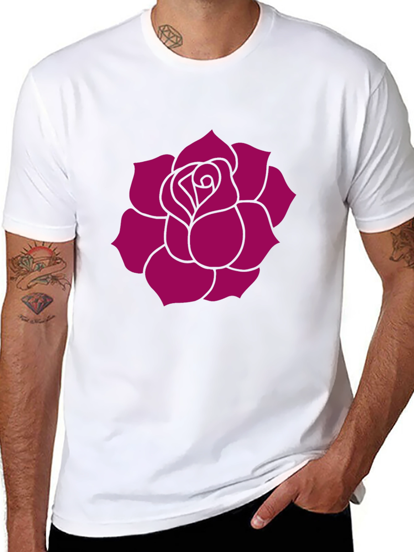 Black Rose Graphic Tee - Stylish Casual Wear