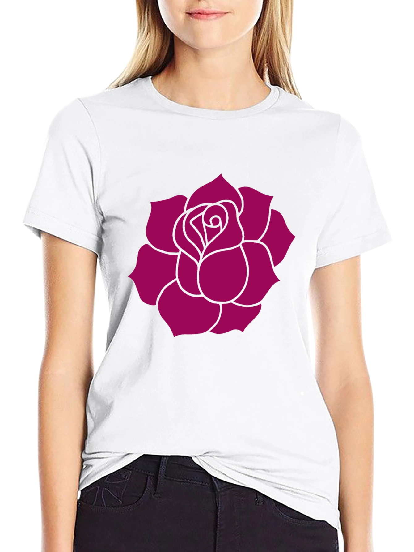 Black Rose Graphic Tee - Stylish Casual Wear