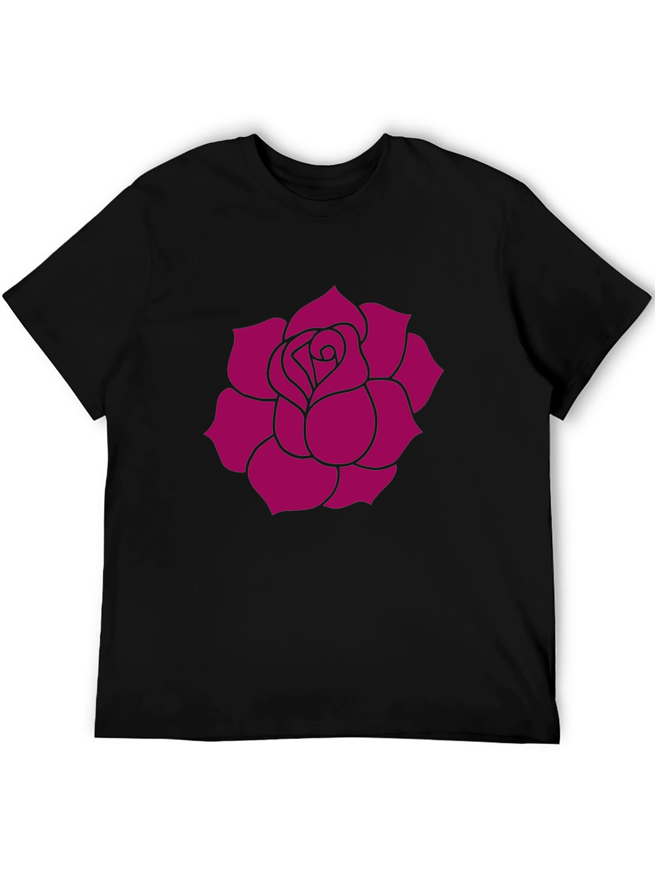 Black Rose Graphic Tee - Stylish Casual Wear