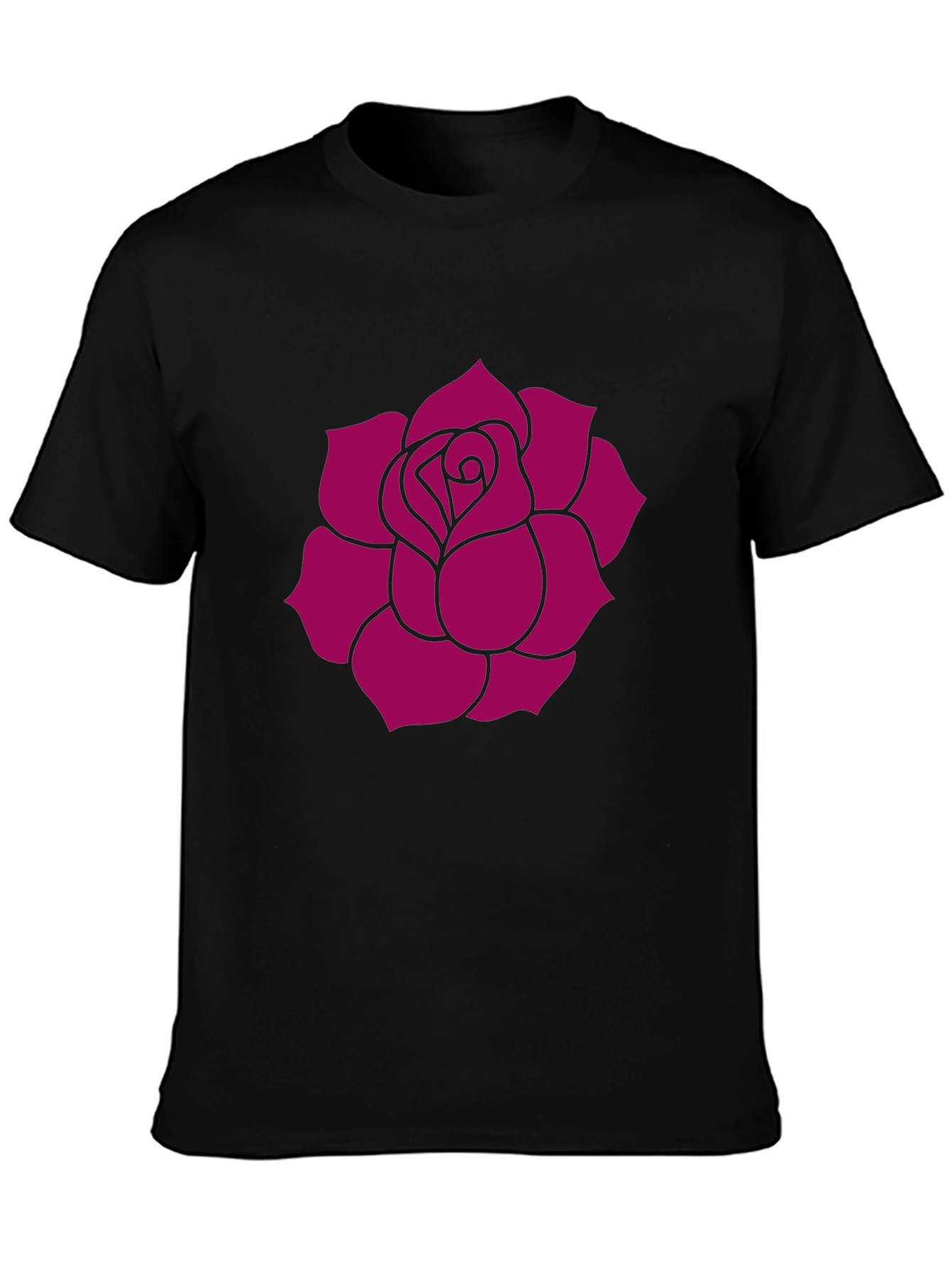 Black Rose Graphic Tee - Stylish Casual Wear