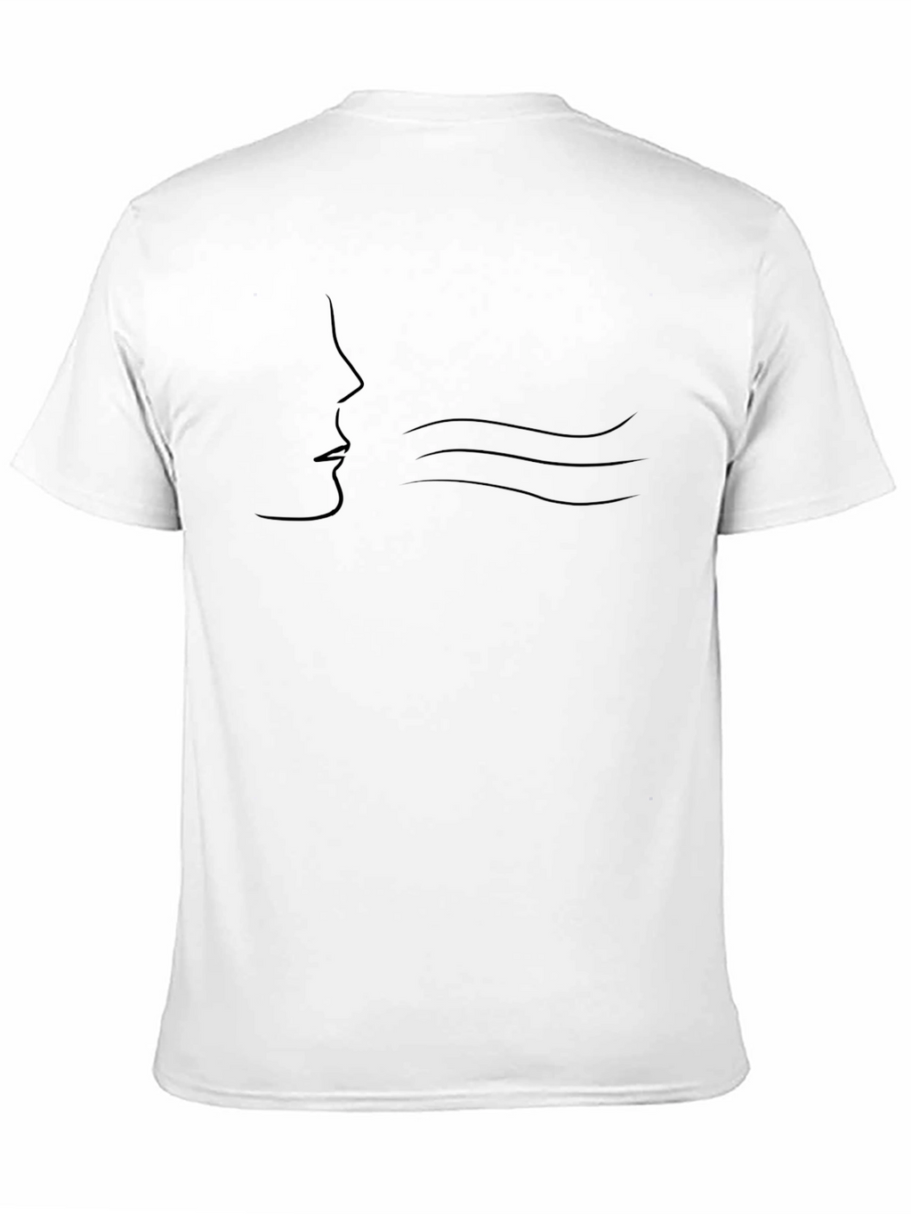 Minimalist Face & Wind Black T-Shirt