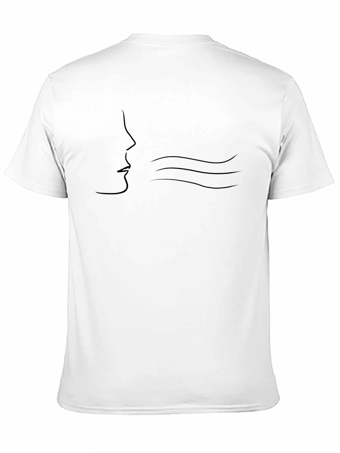 Minimalist Face & Wind Black T-Shirt