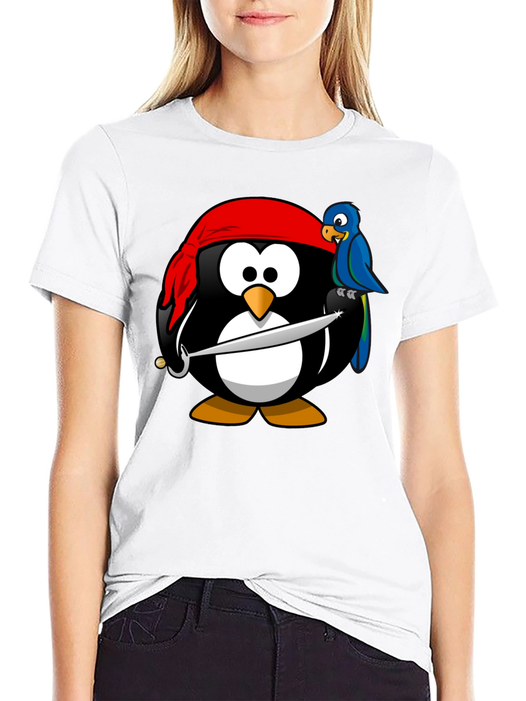 Pirate Penguin Graphic T-Shirt