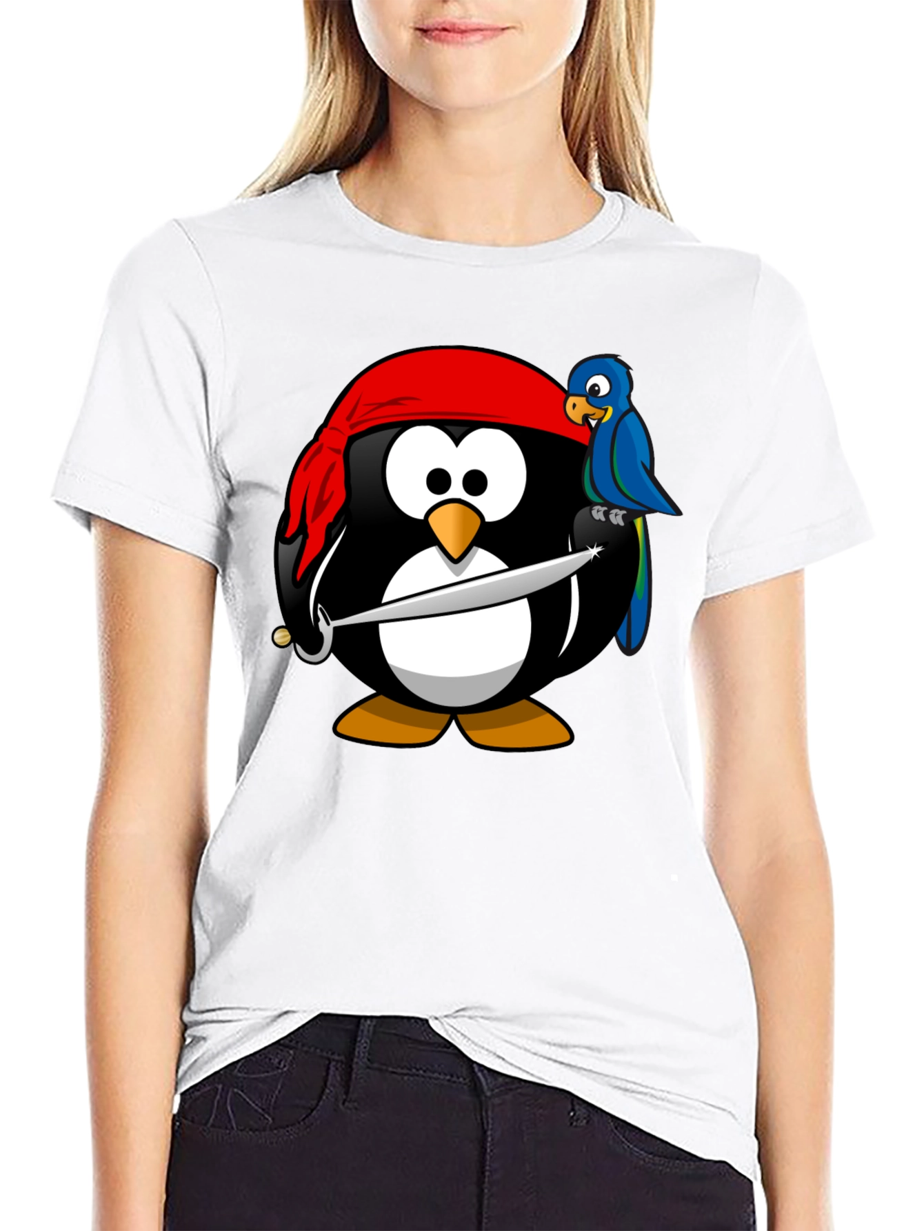 Pirate Penguin Graphic T-Shirt