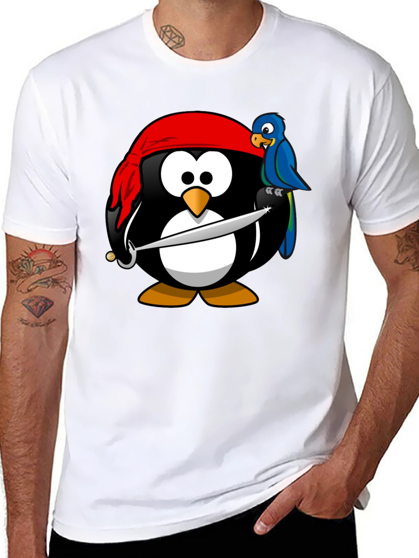 Pirate Penguin Graphic T-Shirt