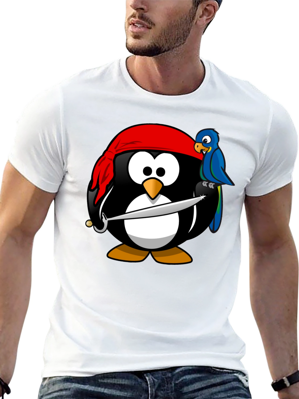 Pirate Penguin Graphic T-Shirt