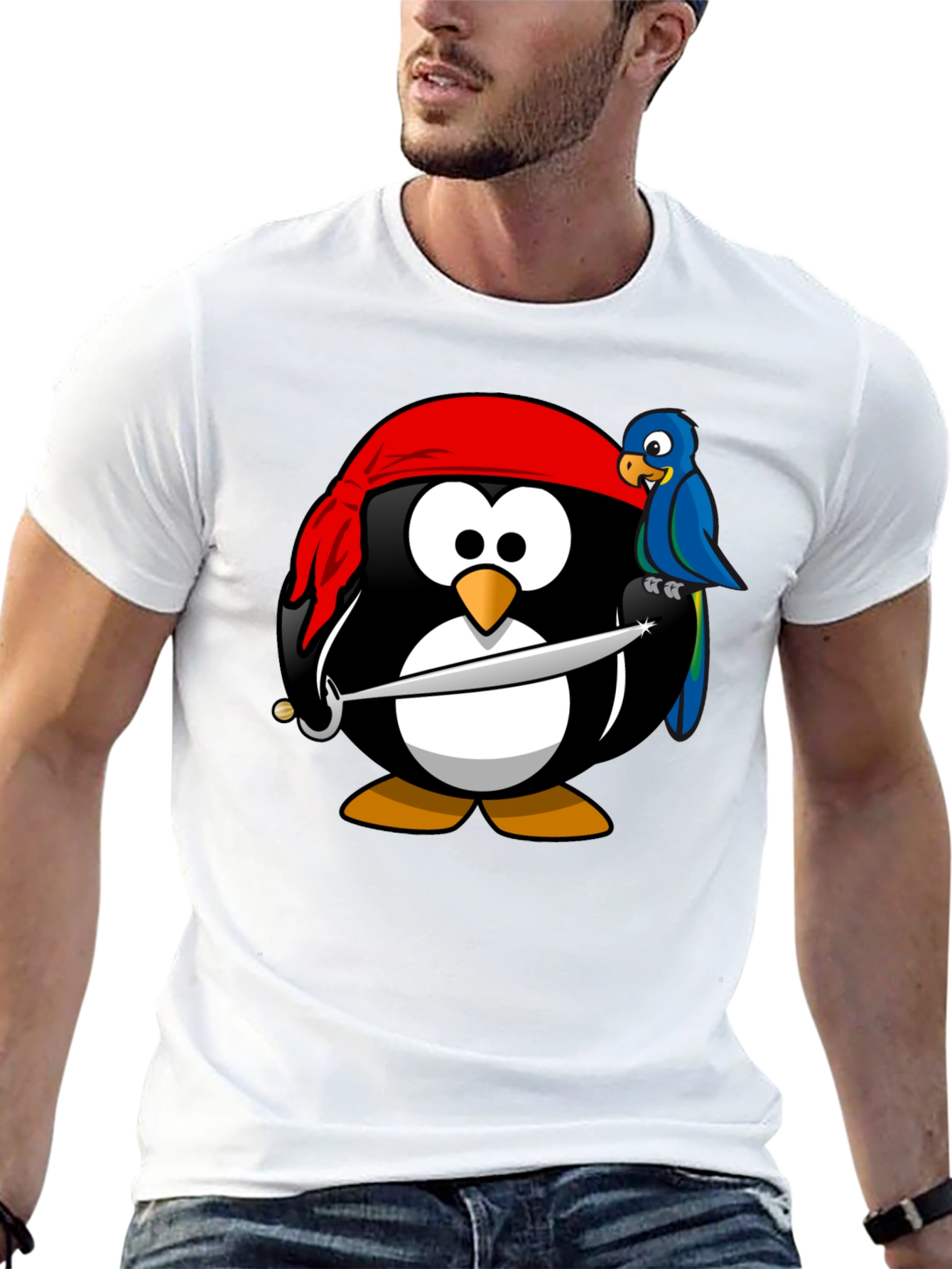 Pirate Penguin Graphic T-Shirt