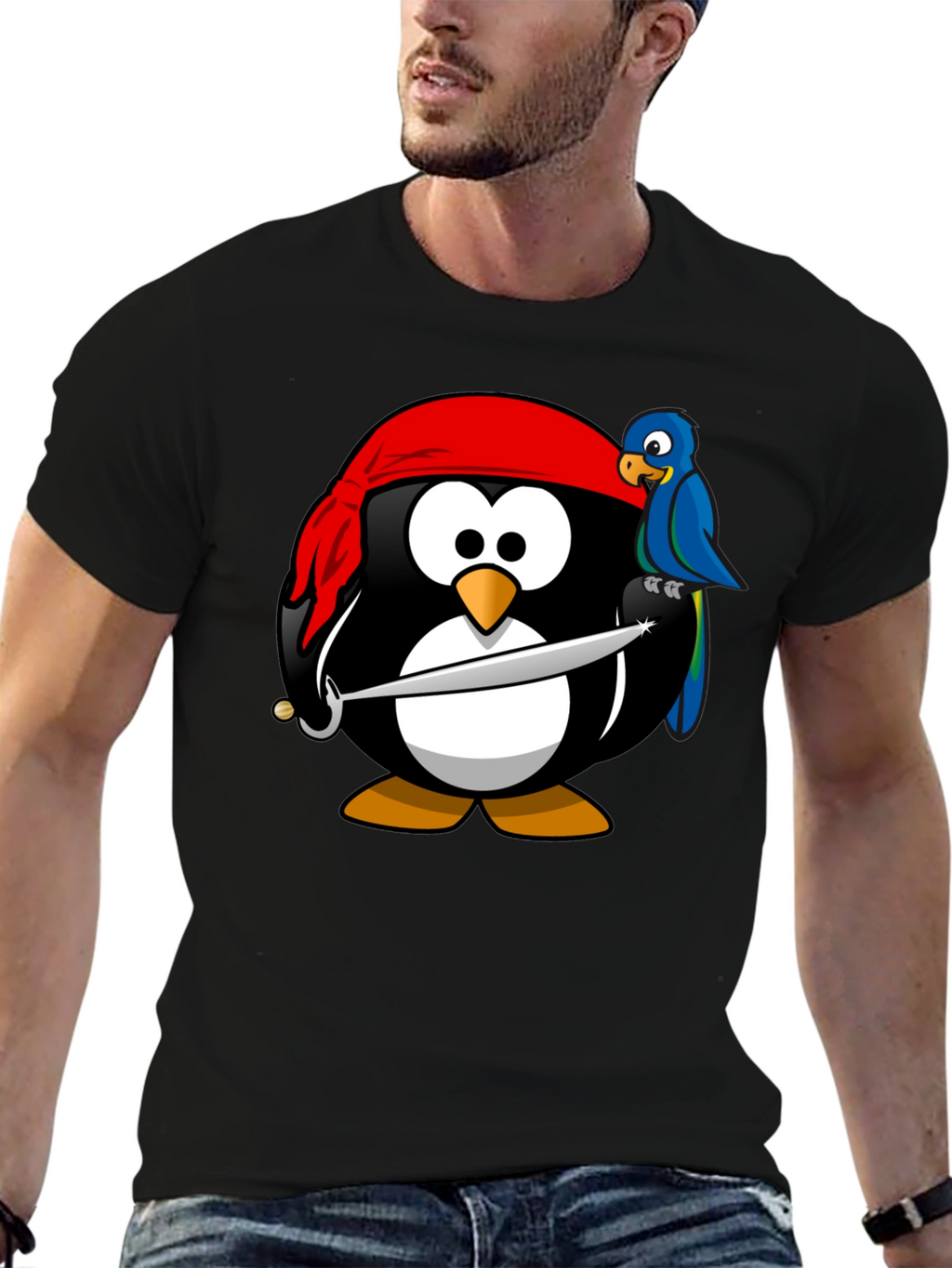 Pirate Penguin Graphic T-Shirt