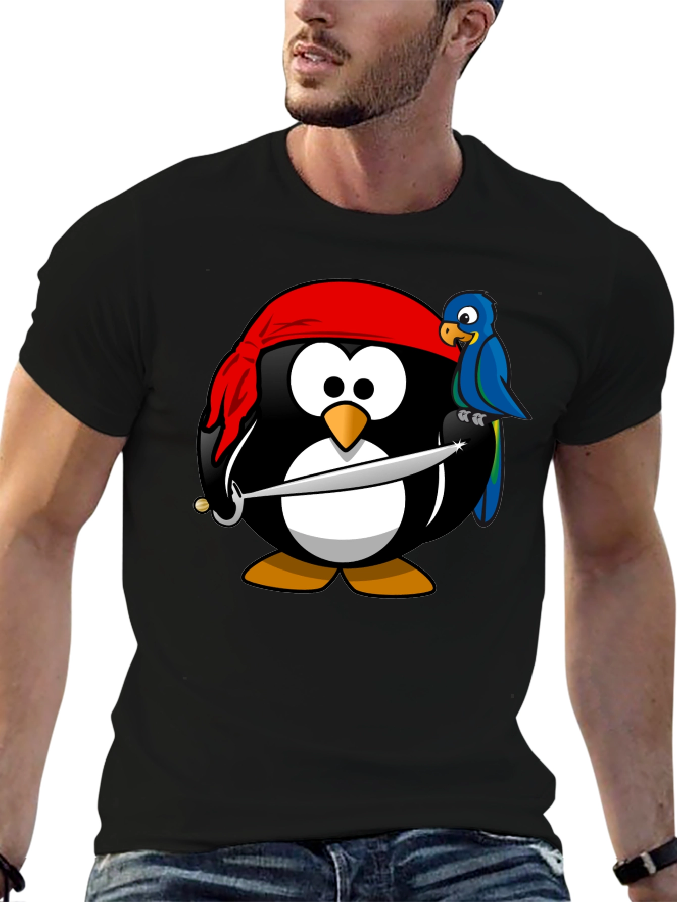 Pirate Penguin Graphic T-Shirt