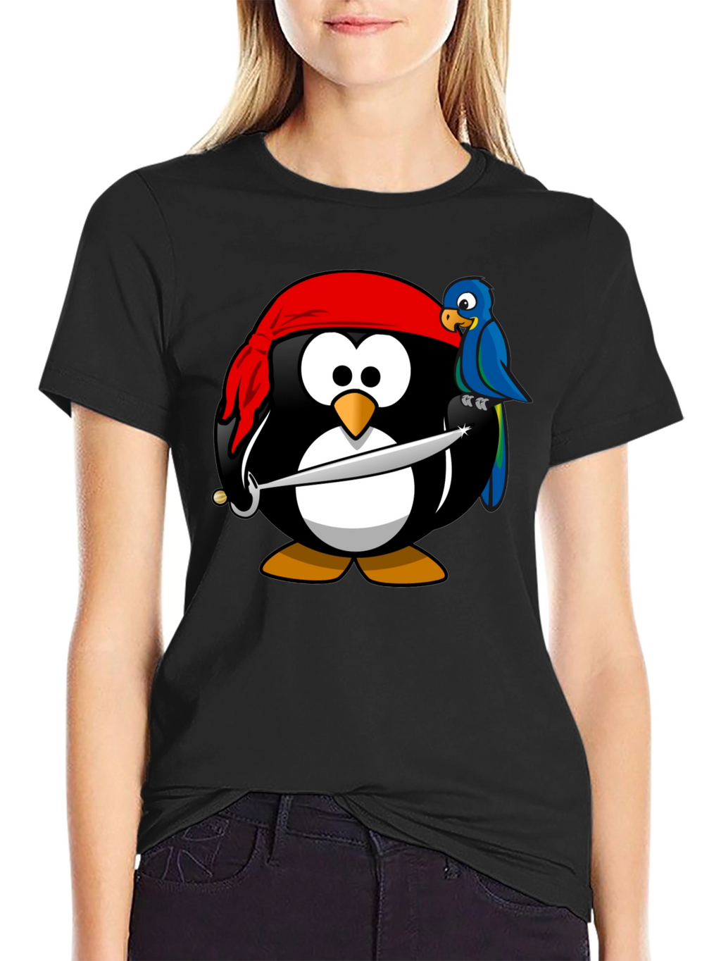 Pirate Penguin Graphic T-Shirt