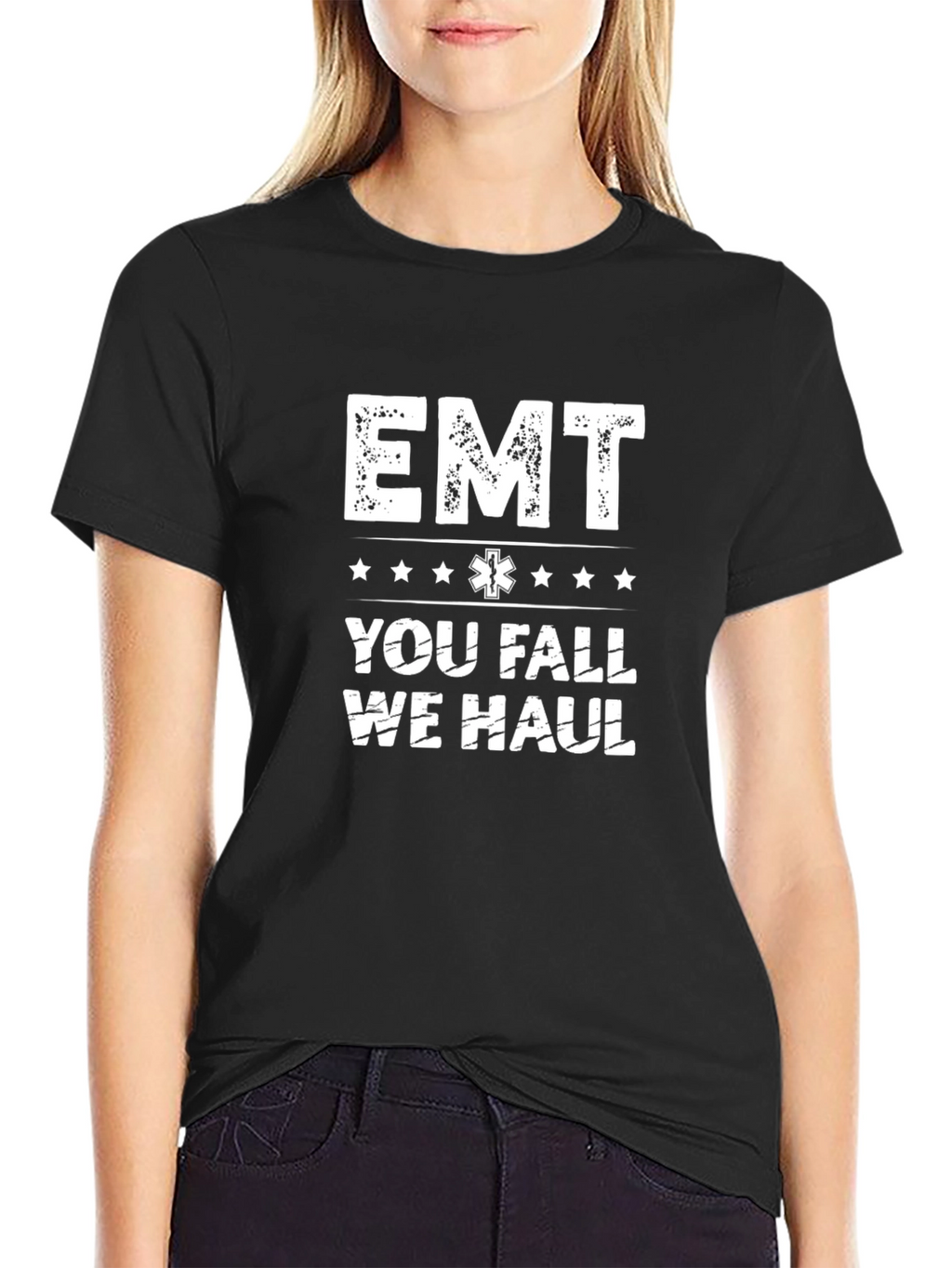 EMT You Fall We Haul Black T-Shirt