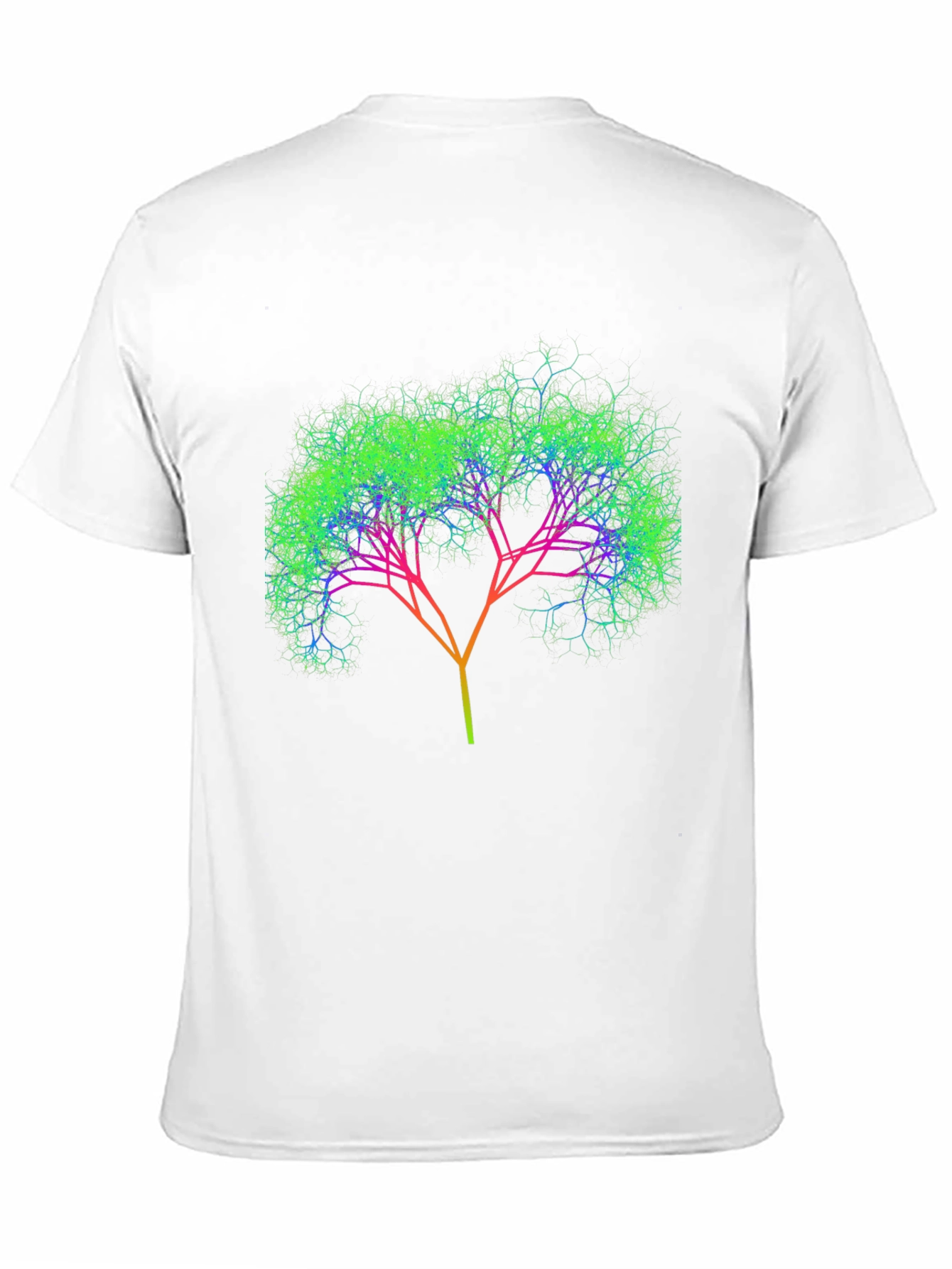 Abstract Tree Graphic Tee - Black Cotton Comfort