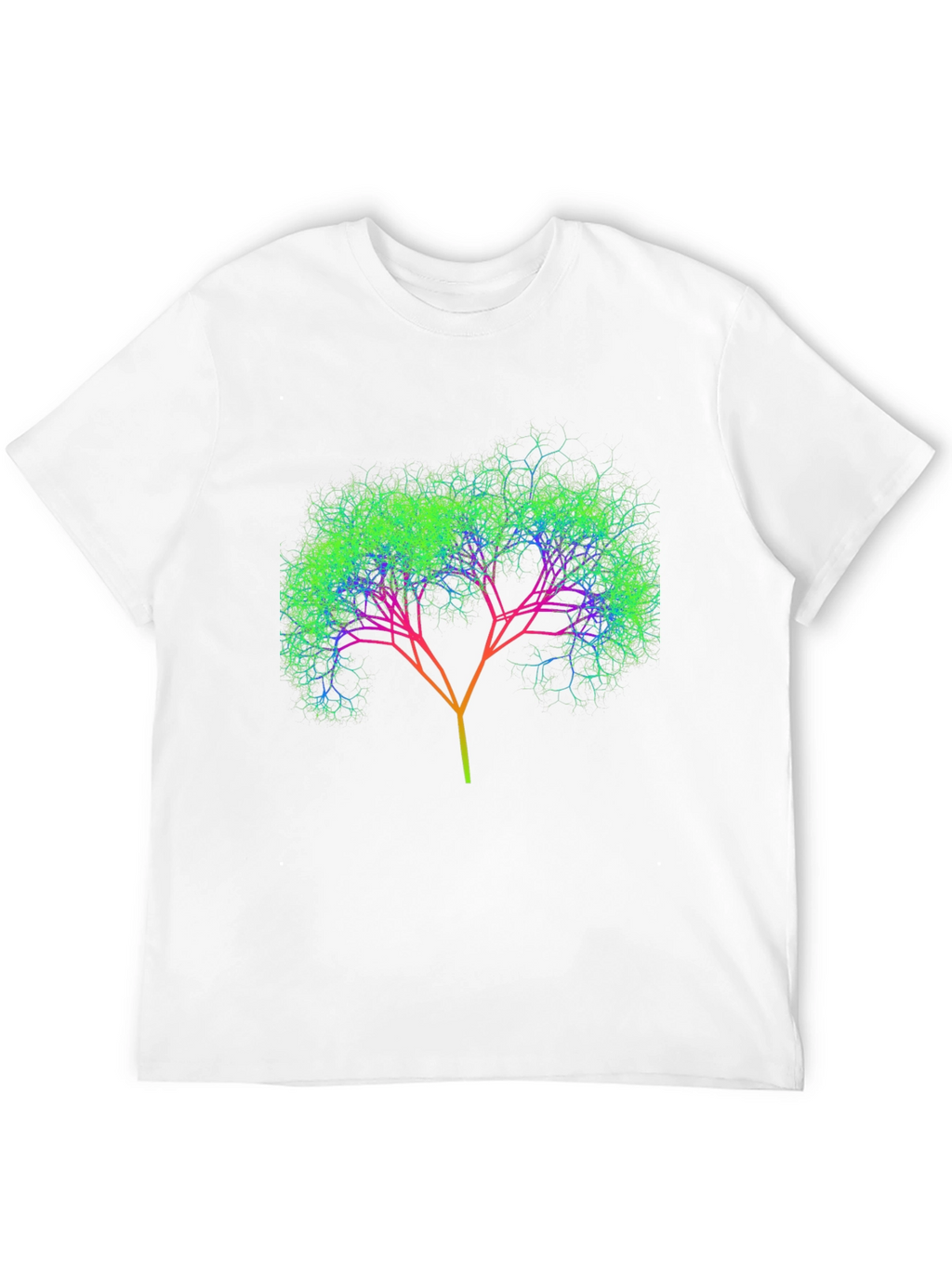 Abstract Tree Graphic Tee - Black Cotton Comfort