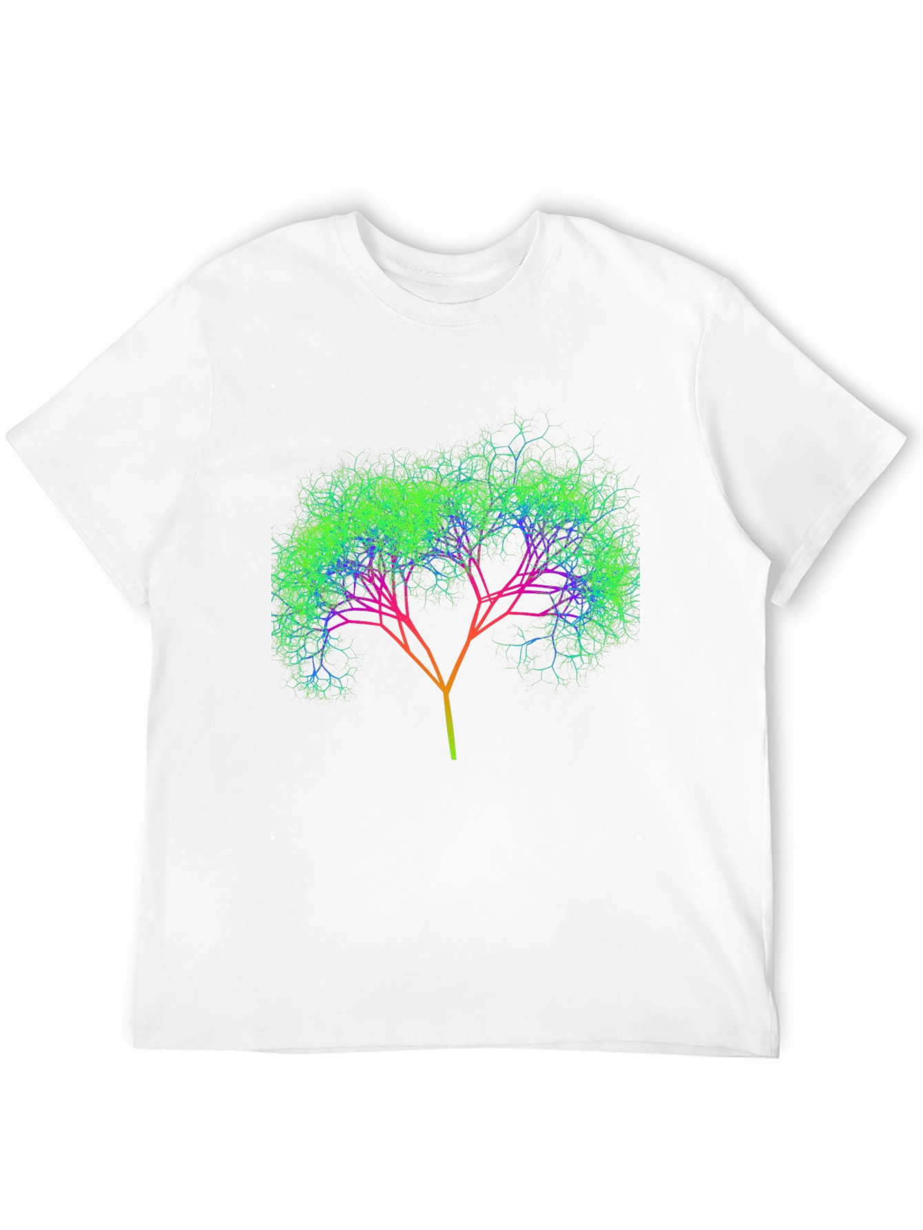 Abstract Tree Graphic Tee - Black Cotton Comfort