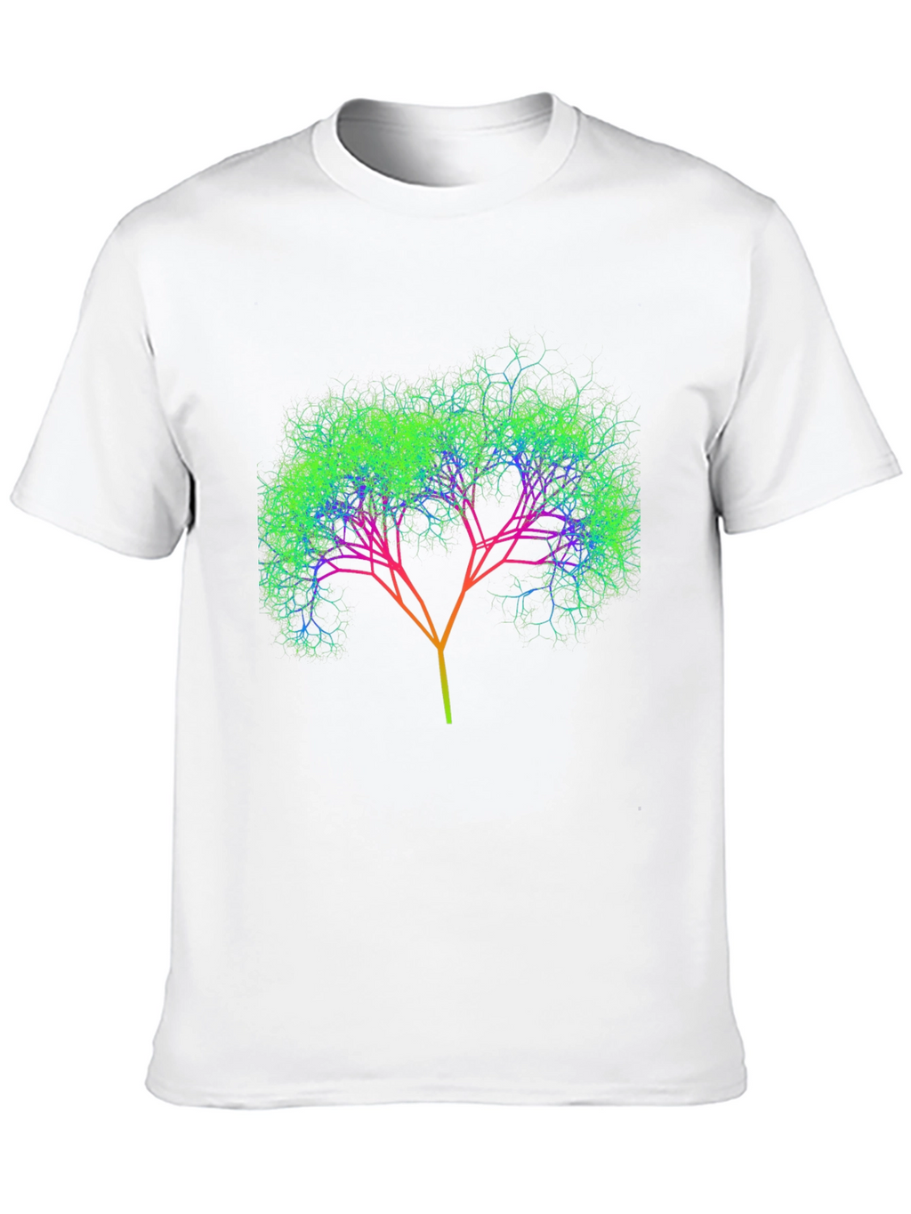 Abstract Tree Graphic Tee - Black Cotton Comfort