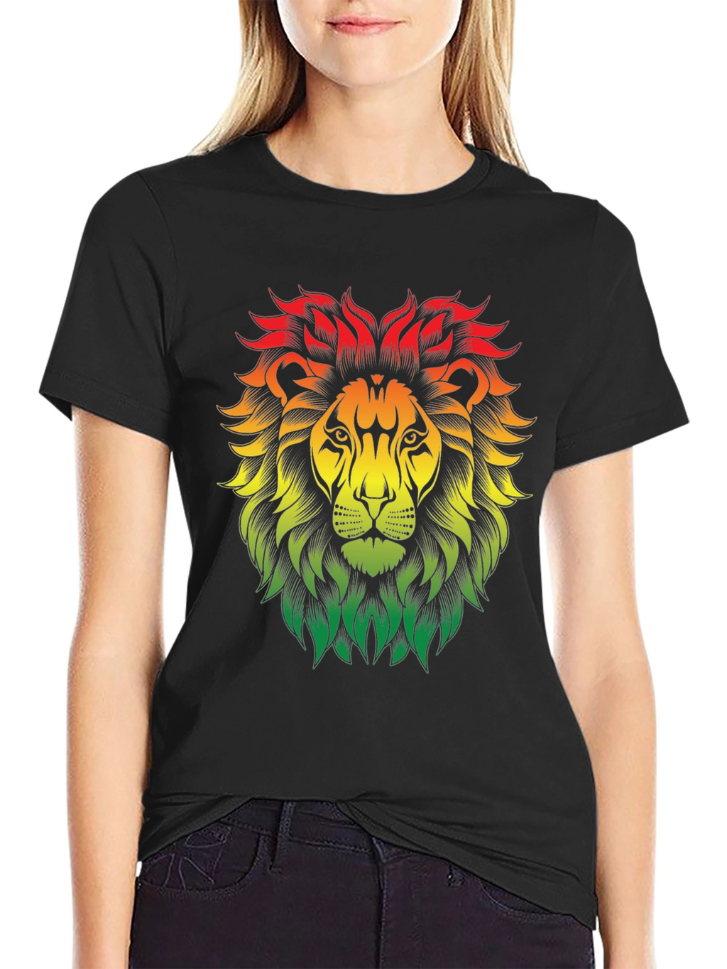 Rasta Lion Graphic Tee - Reggae Vibe